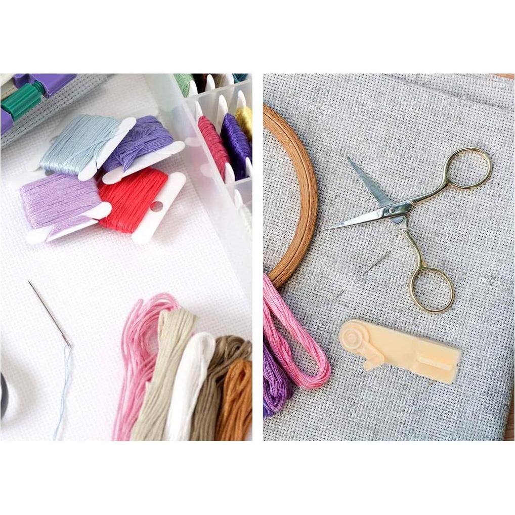 Caja Organizadora de Hilo de Bordado WILLBOND con 100 Bobinas