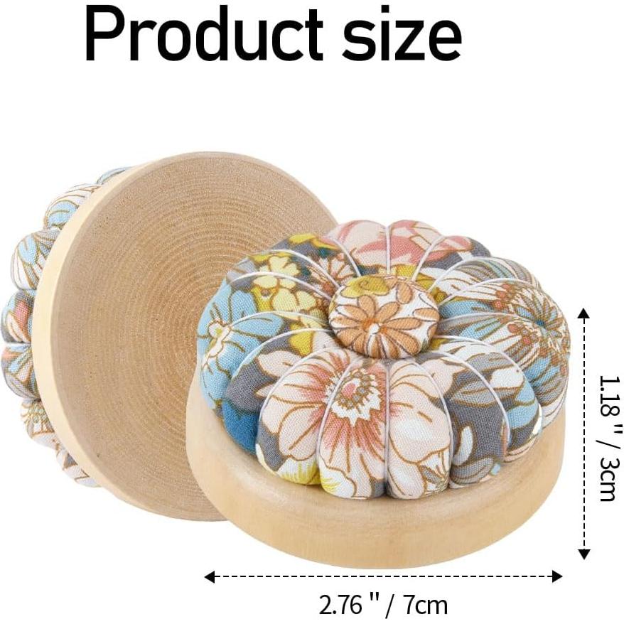 Almohadilla para Agujas Wanshui Calabaza Floral 7x3cm