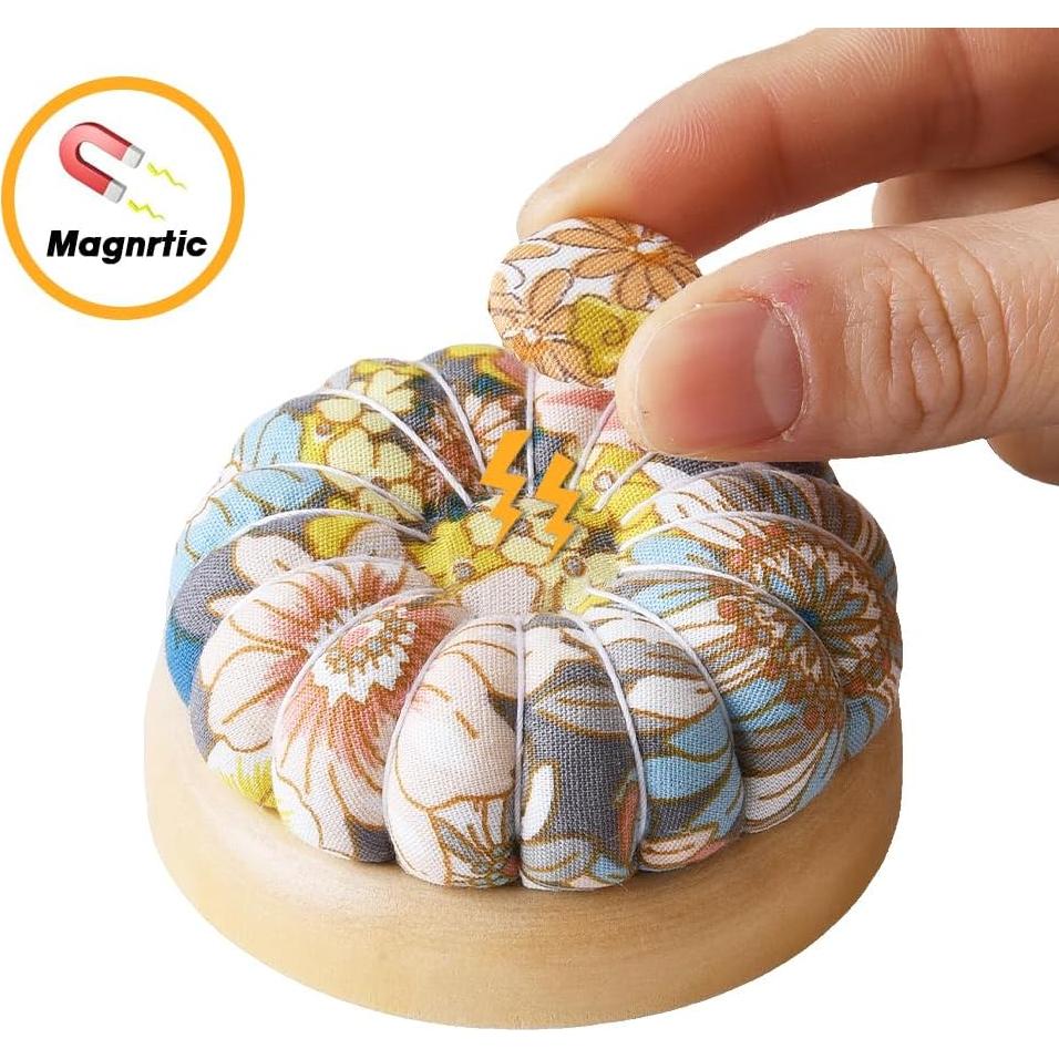 Almohadilla para Agujas Wanshui Calabaza Floral 7x3cm