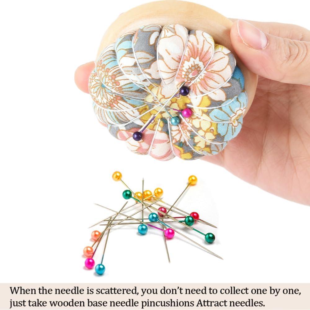 Almohadilla para Agujas Wanshui Calabaza Floral 7x3cm