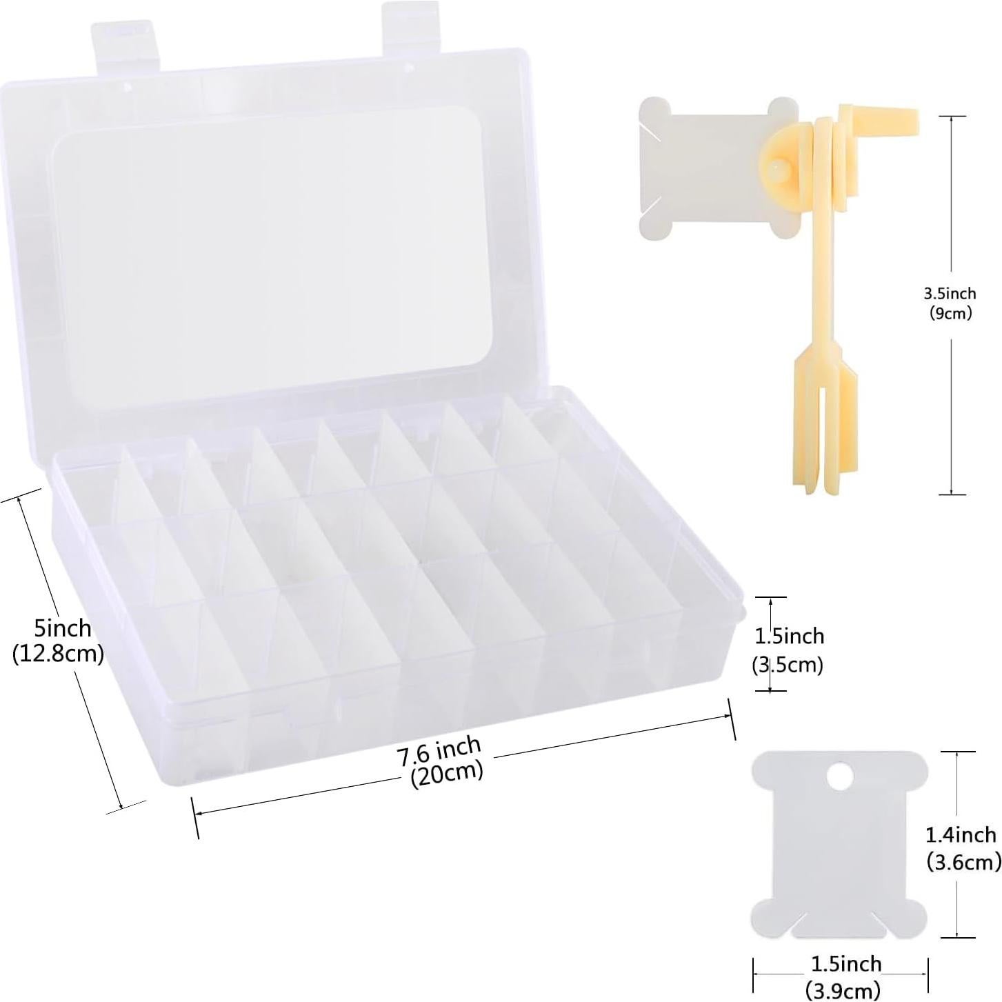 Organizador de Hilo de Bordado Epesl con 24 Compartimentos