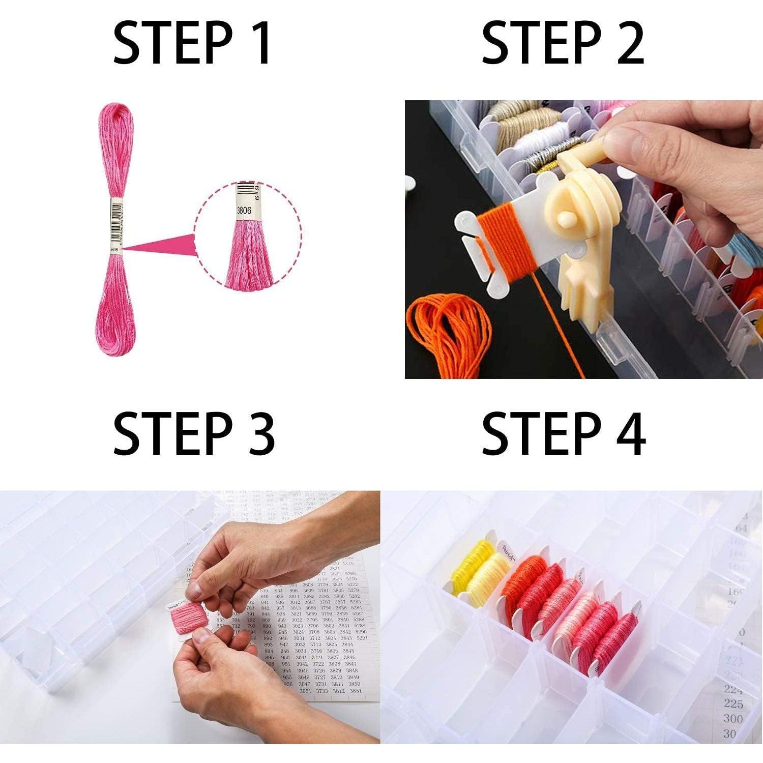 Organizador de Hilo de Bordado Epesl con 24 Compartimentos