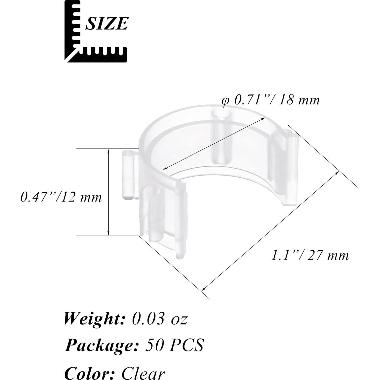 50 Clips para Bobinas de Costura LXLVOUEG Transparente