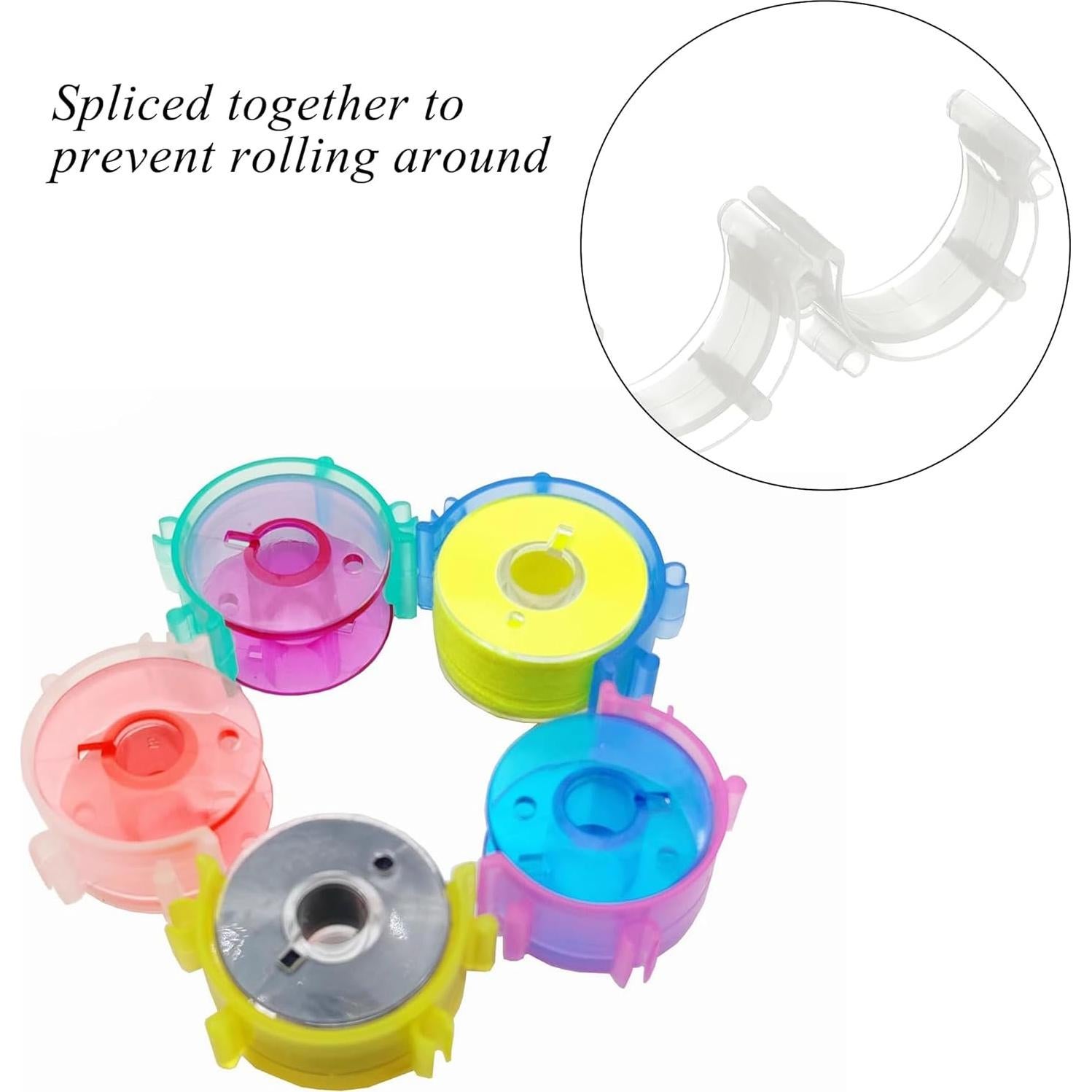 50 Clips para Bobinas de Costura LXLVOUEG Transparente