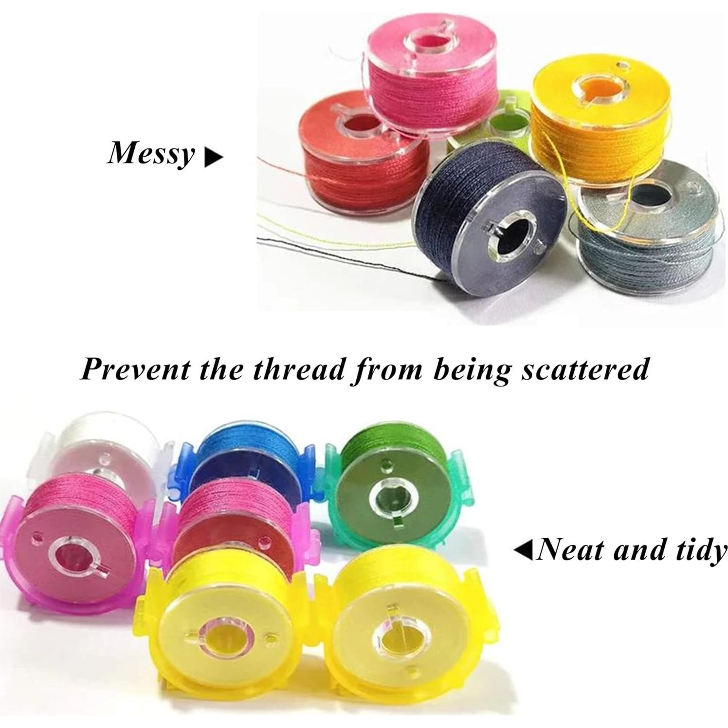 50 Clips para Bobinas de Costura LXLVOUEG Transparente