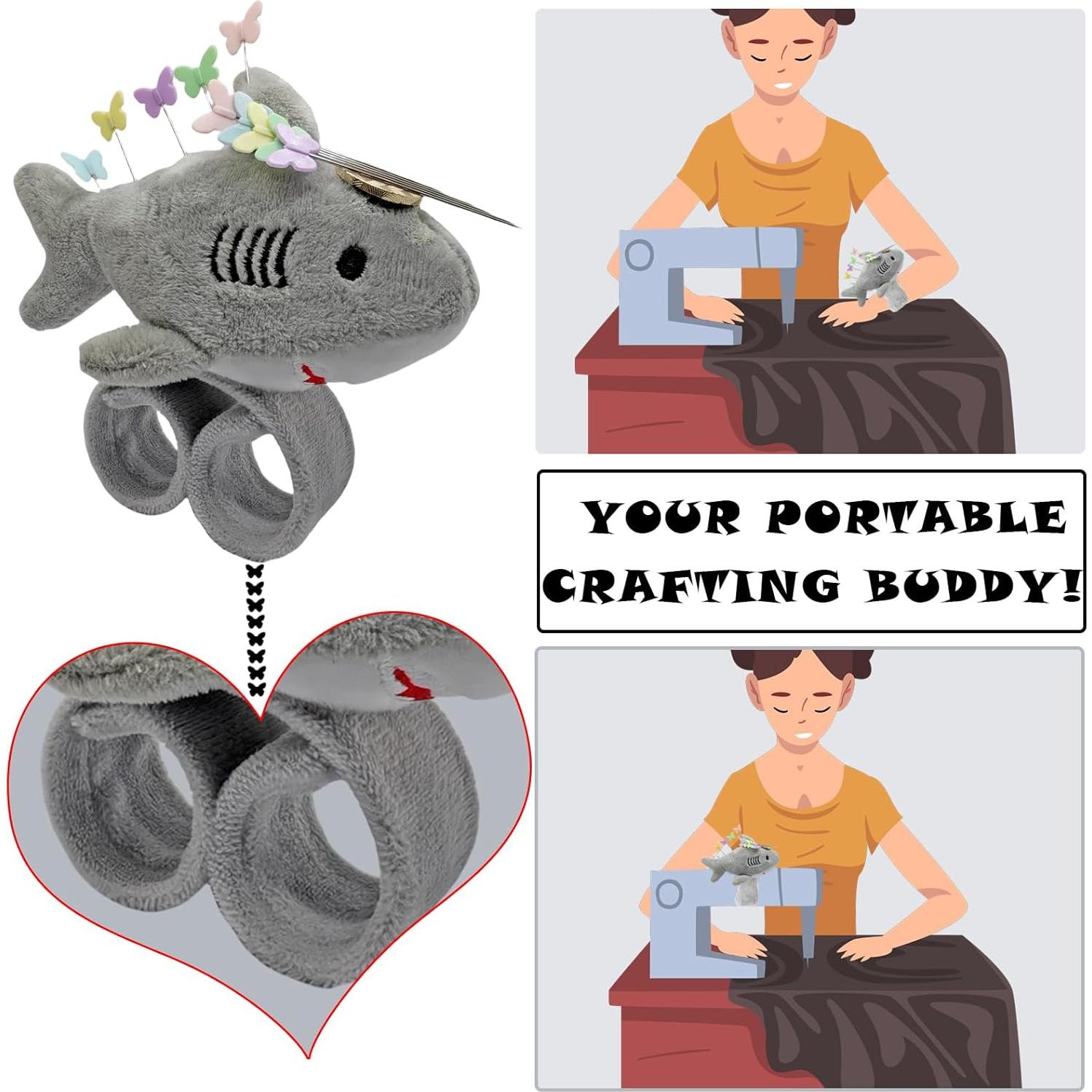 Almohadilla de Muñeca Tiburón ZDSH con 50 Alfileres Mariposa