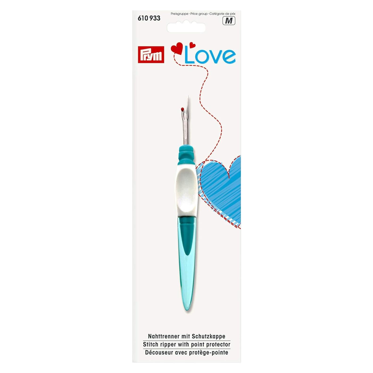 Desgarrador de Costuras Ergonómico Prym Love 18.5 cm Turquesa