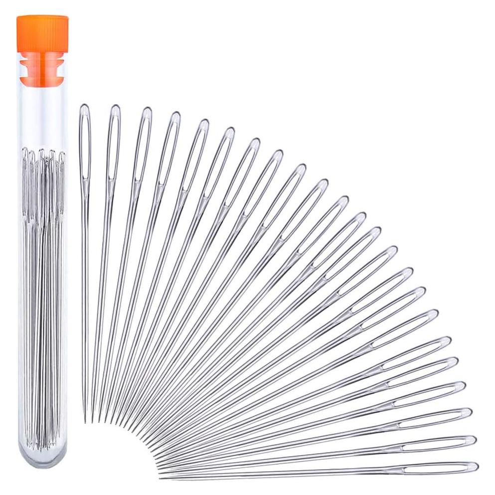 Juego de Agujas de Coser JNENERY 23 Piezas Ojo Grande 6cm