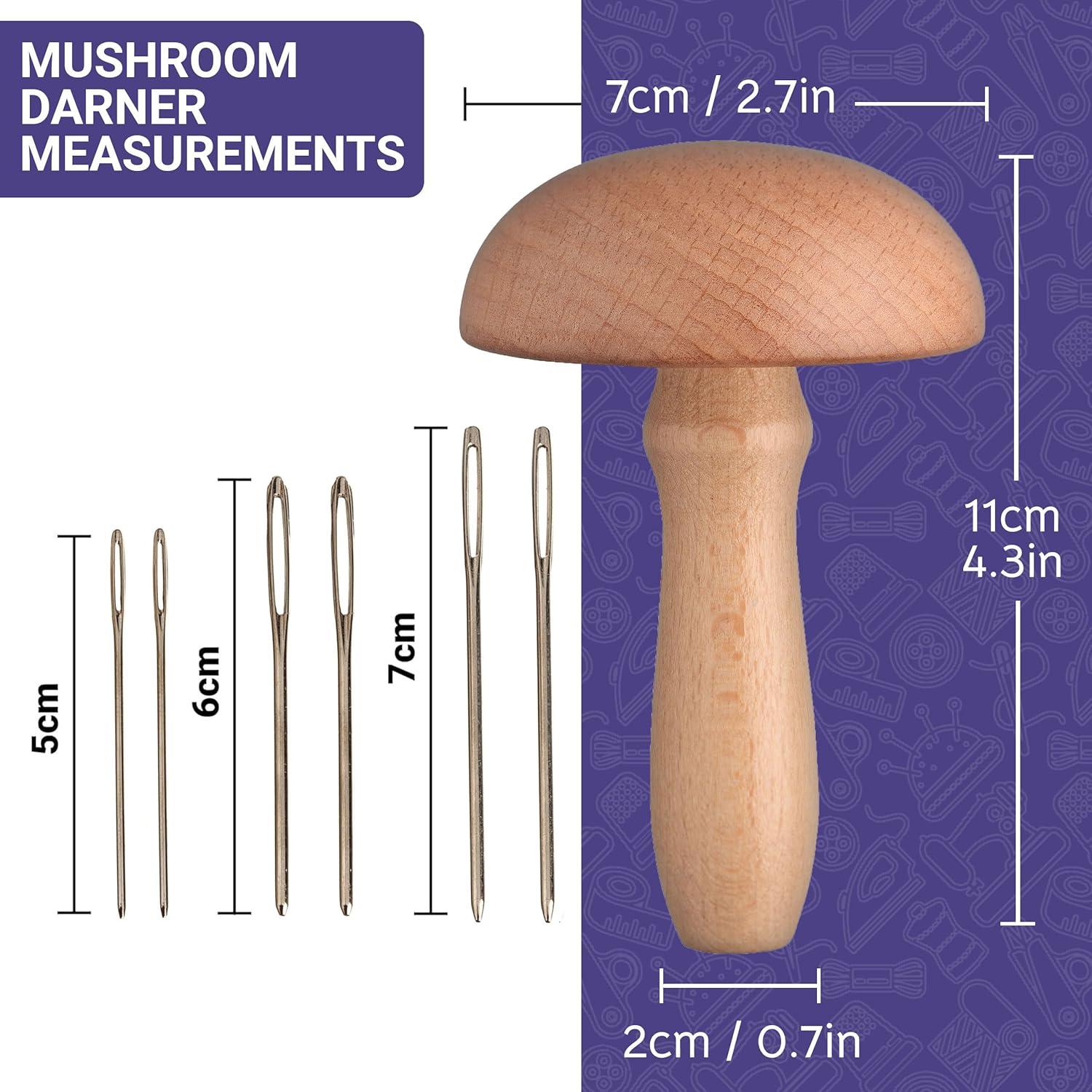 Darnador de Hongos Magnético El Oso Acolchado con Agujas - Herramienta de Costura Ergonómica