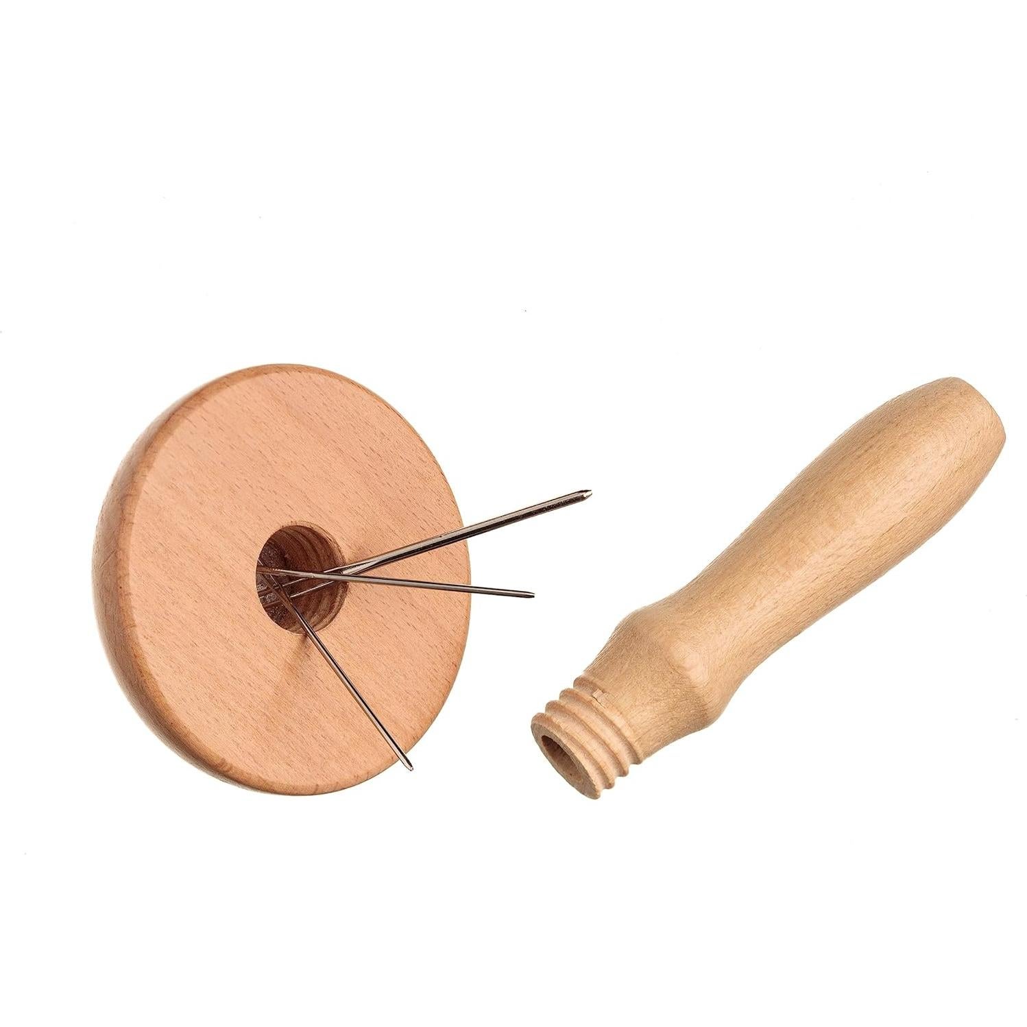 Darnador de Hongos Magnético El Oso Acolchado con Agujas - Herramienta de Costura Ergonómica