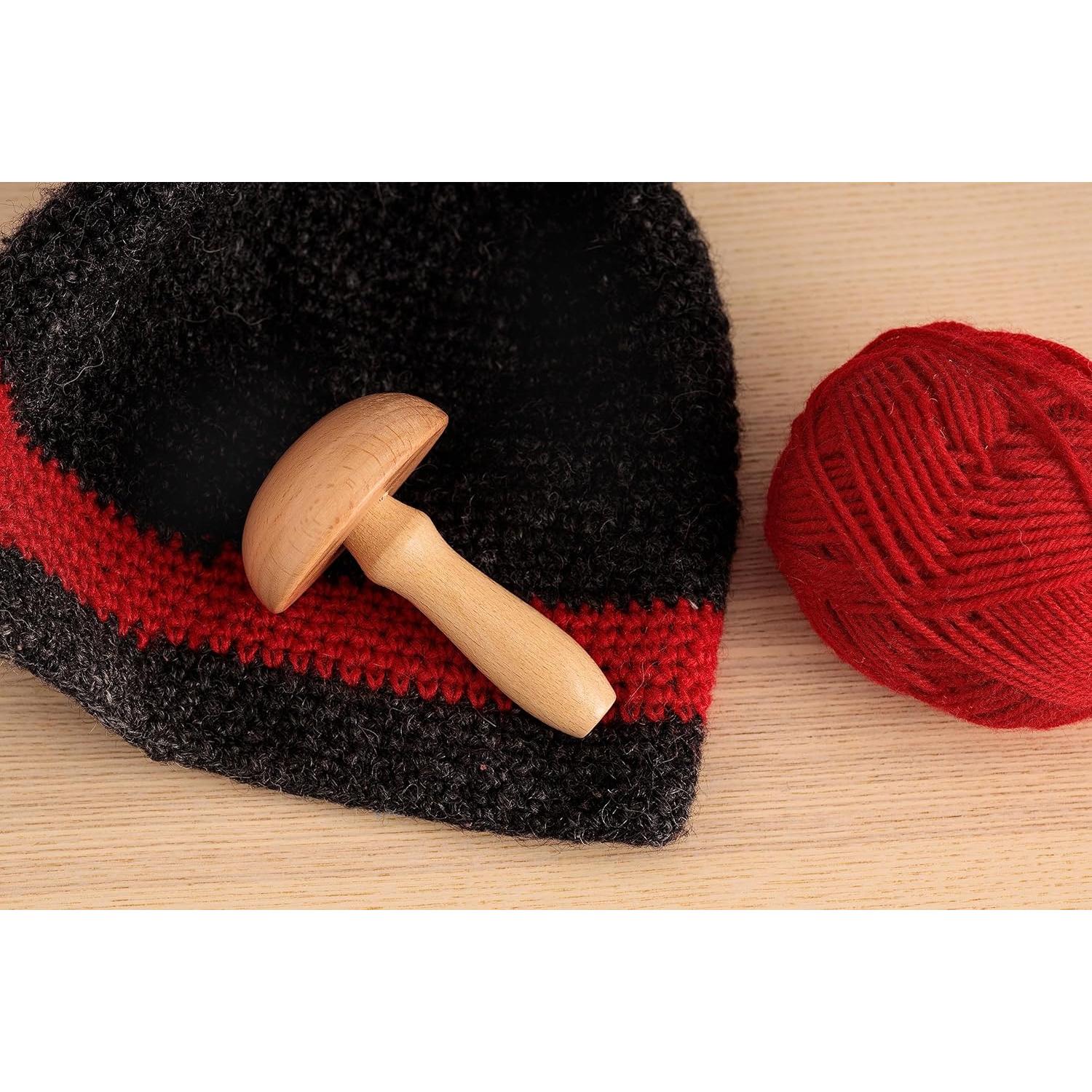 Darnador de Hongos Magnético El Oso Acolchado con Agujas - Herramienta de Costura Ergonómica