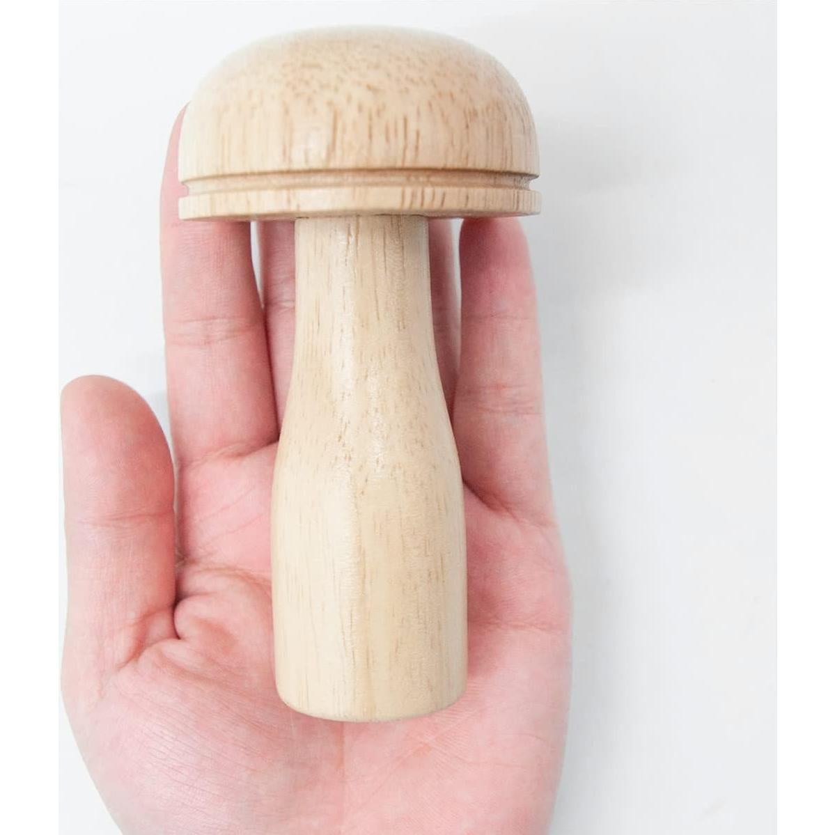 Hongo de Remiendo de Madera para Costura DIY - 10x3x6 cm