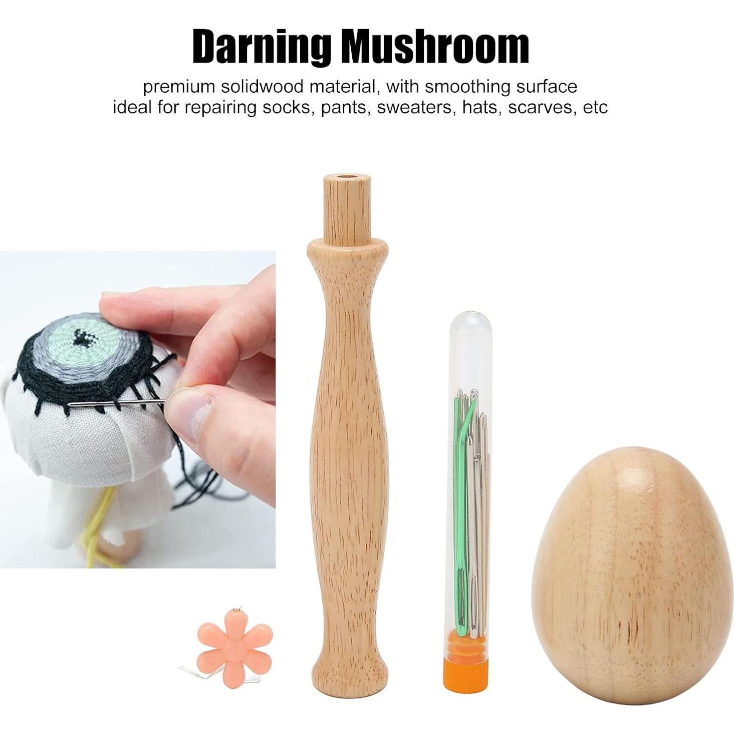 Kit de Agujas de Remendar Pssopp con Mango Curvado de Madera