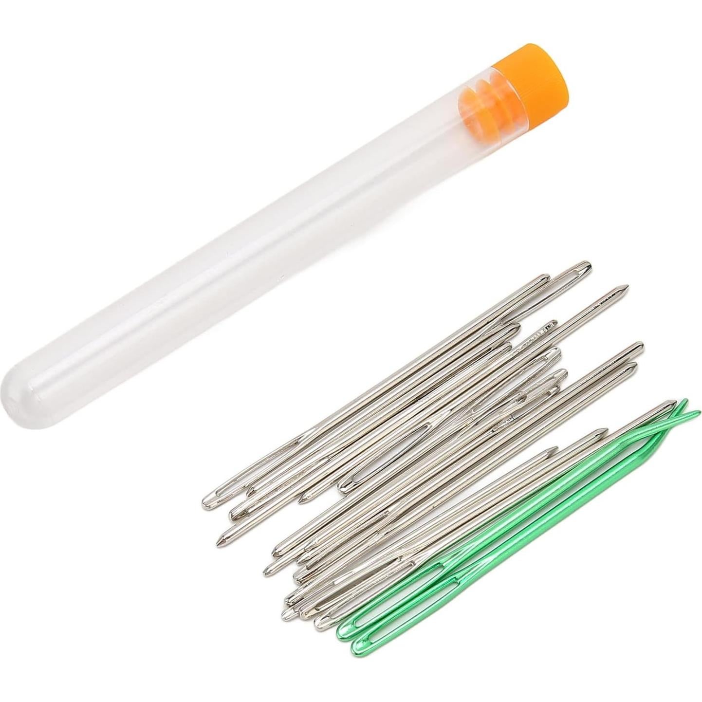 Kit de Agujas de Remendar Pssopp con Mango Curvado de Madera