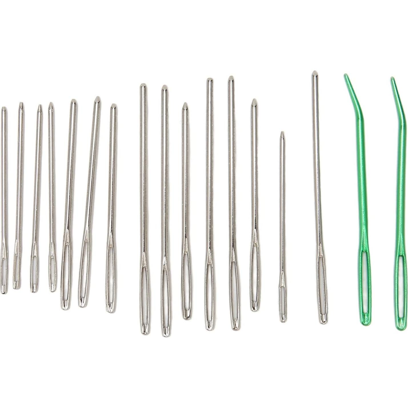 Kit de Agujas de Remendar Pssopp con Mango Curvado de Madera