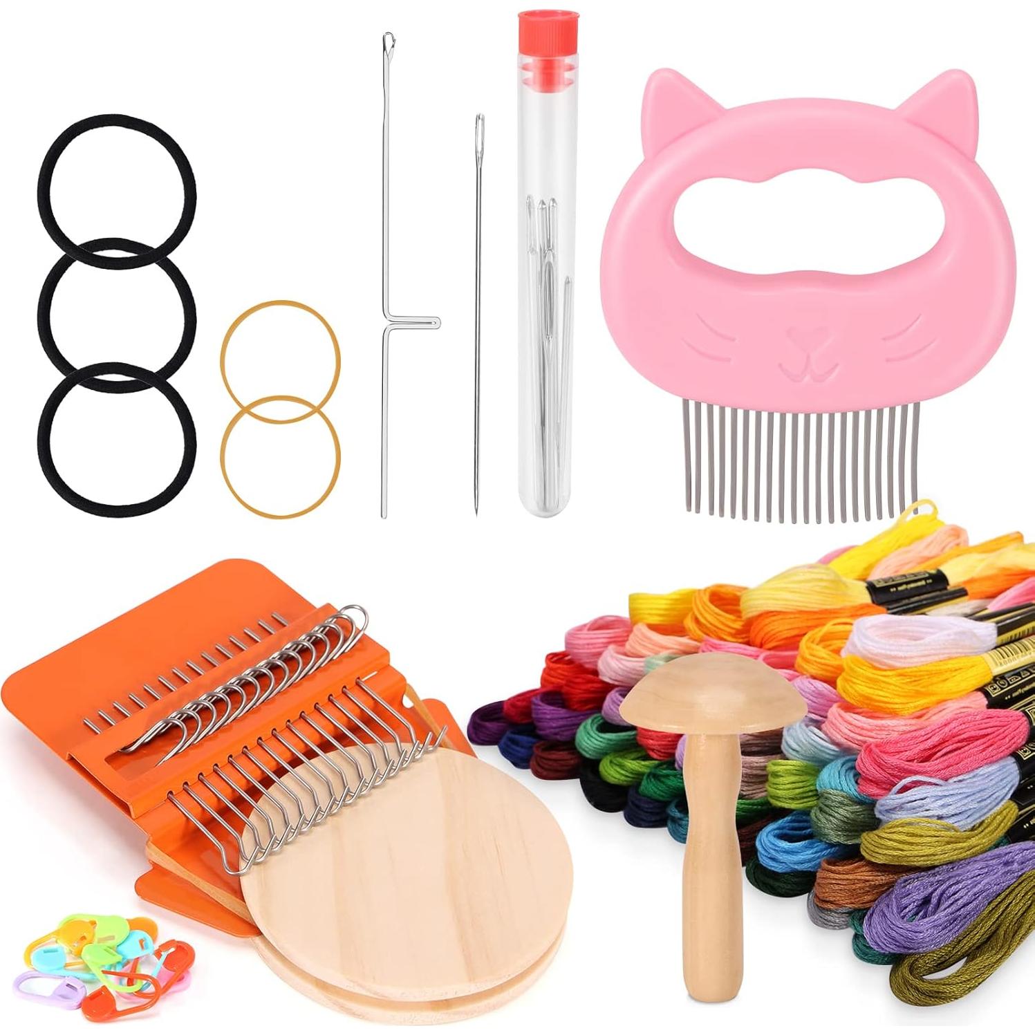 Telar de Remiendos Mini Caydo con 50 Hilos Multicolor