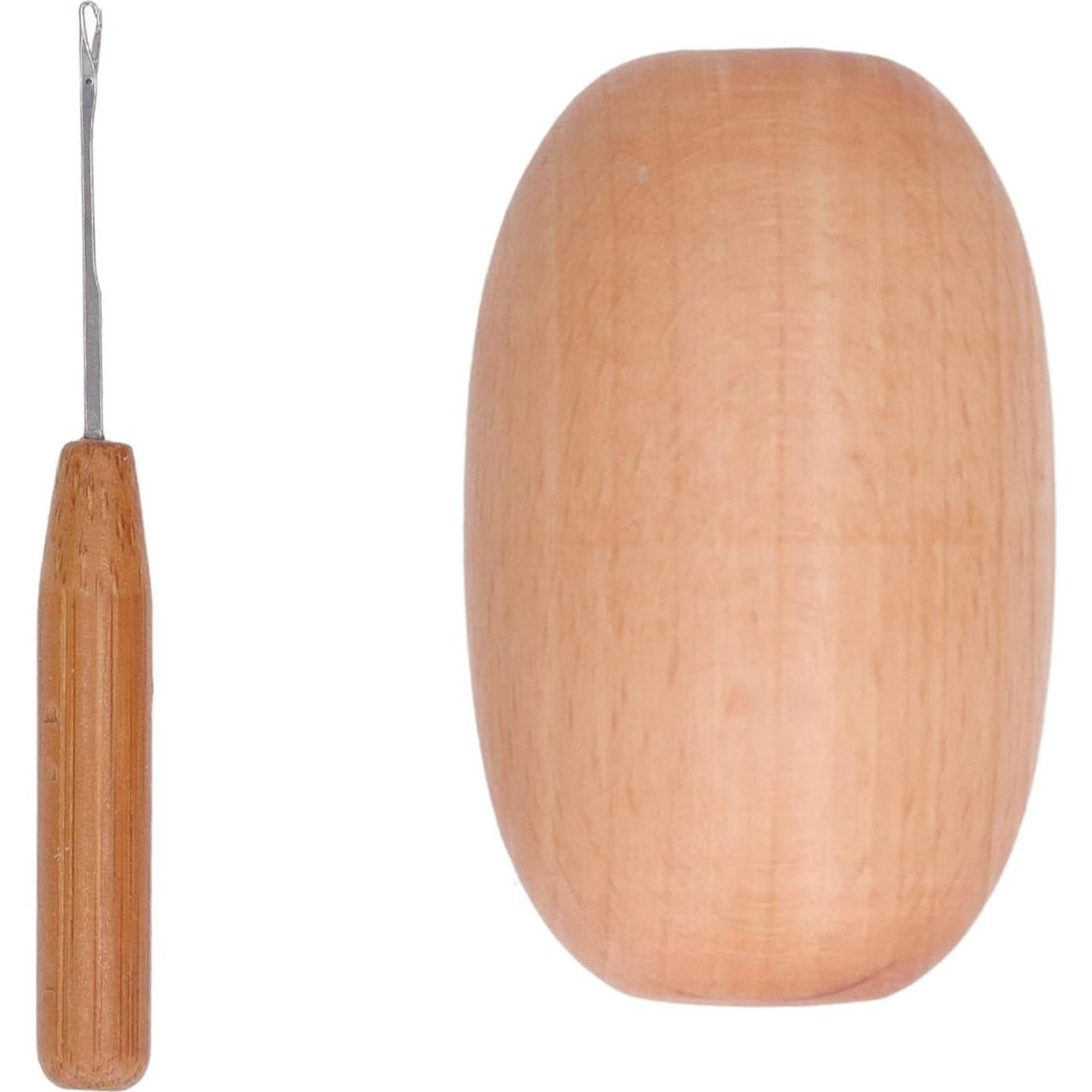 Huevo de Remendar de Madera Pssopp con Aguja - 6x3.7 cm