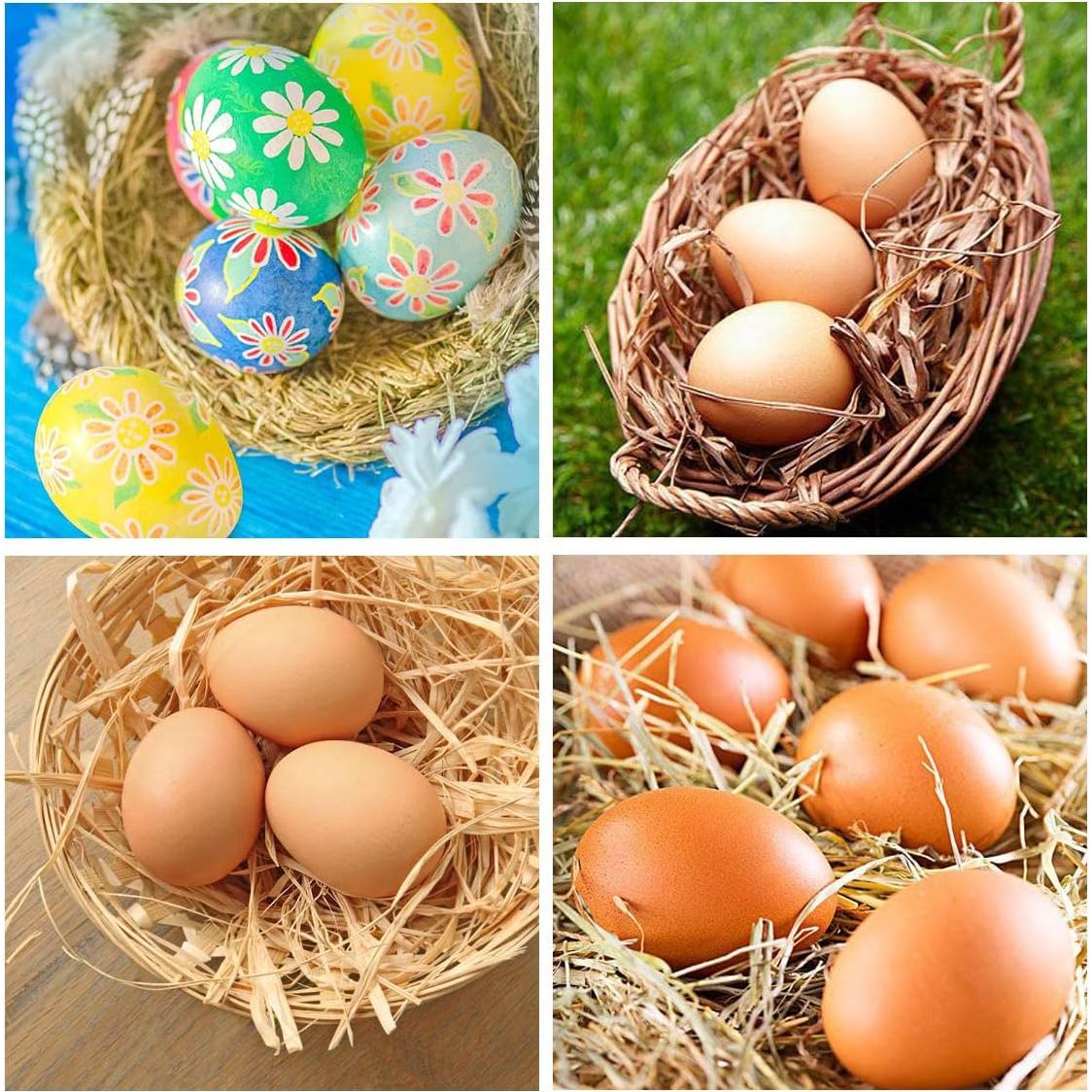 Huevos Falsos de Madera YunKo 6 Pcs para Gallinero Decoración