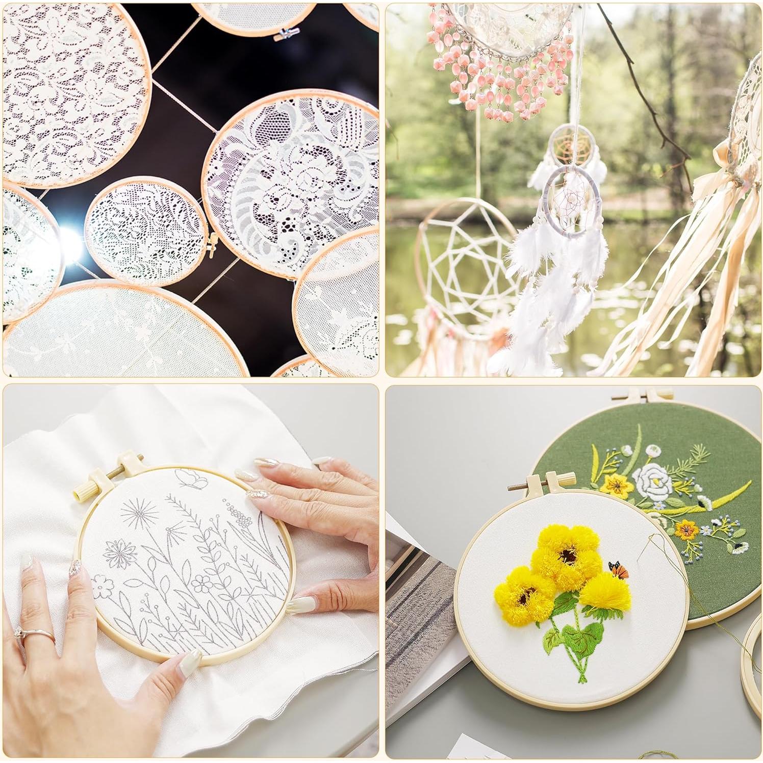 Caydo Juego de Aros de Bordado 6 Piezas 9.2 a 27.1 cm