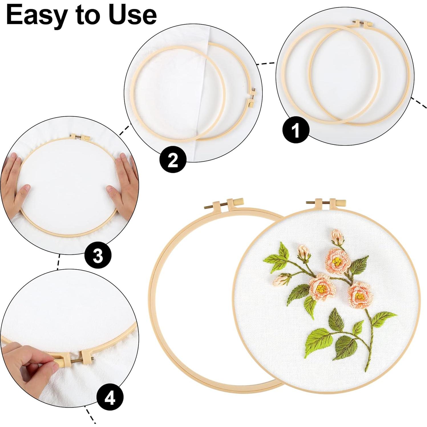 Set de 6 Aros de Bordado Plástico Phinus 9.2 a 27.1 cm