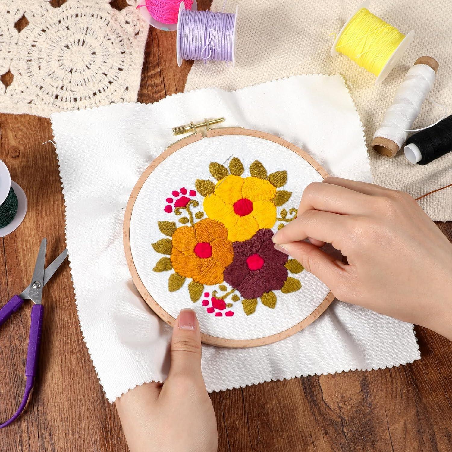 Paquete de 2 Aros de Bordado de Madera de Haya 16.5cm y 19cm