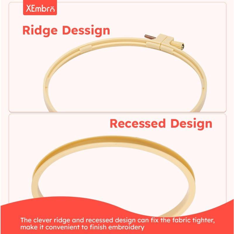 Aros de Bordado Redondos XEmbro 6 Piezas 9.2 a 27.1 cm
