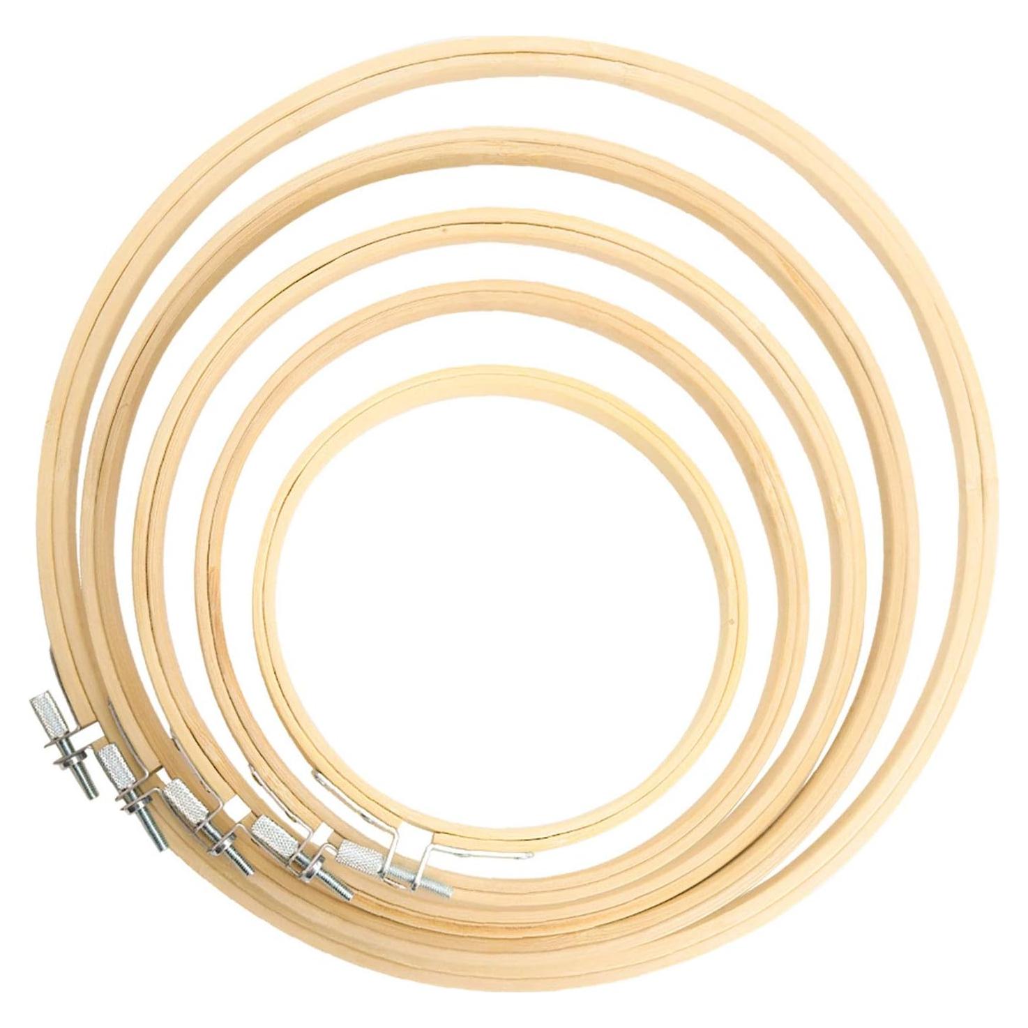 Aros de Bordado Similane 5 Piezas de Bambú 13-26 cm