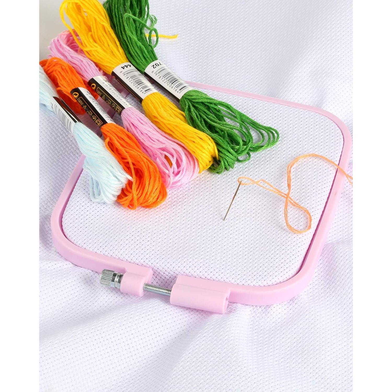 Aros de Bordado Cuadrados Pllieay 5 Piezas Plástico ABS