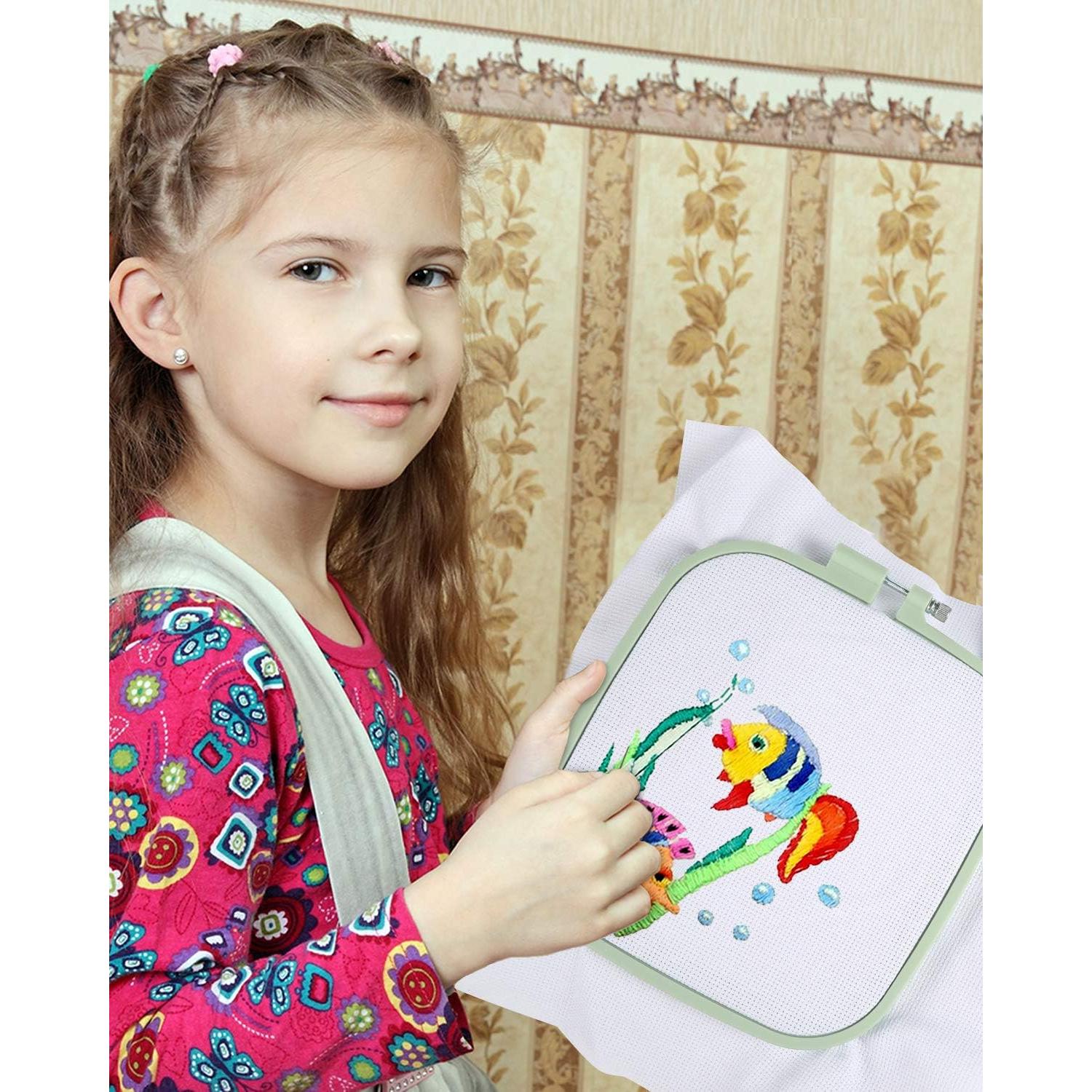 Aros de Bordado Cuadrados Pllieay 5 Piezas Plástico ABS