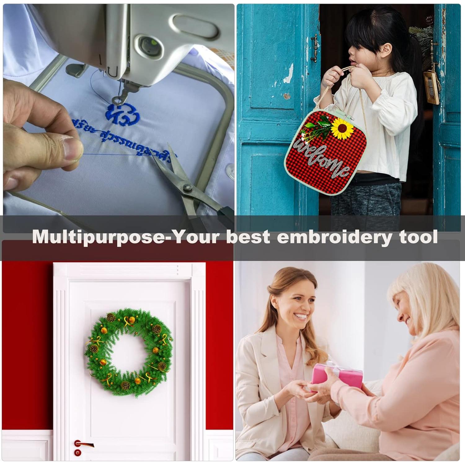 Aros de Bordado Rectangulares MUFEKUM - 3 Piezas (7, 9.5, 14.5 cm)