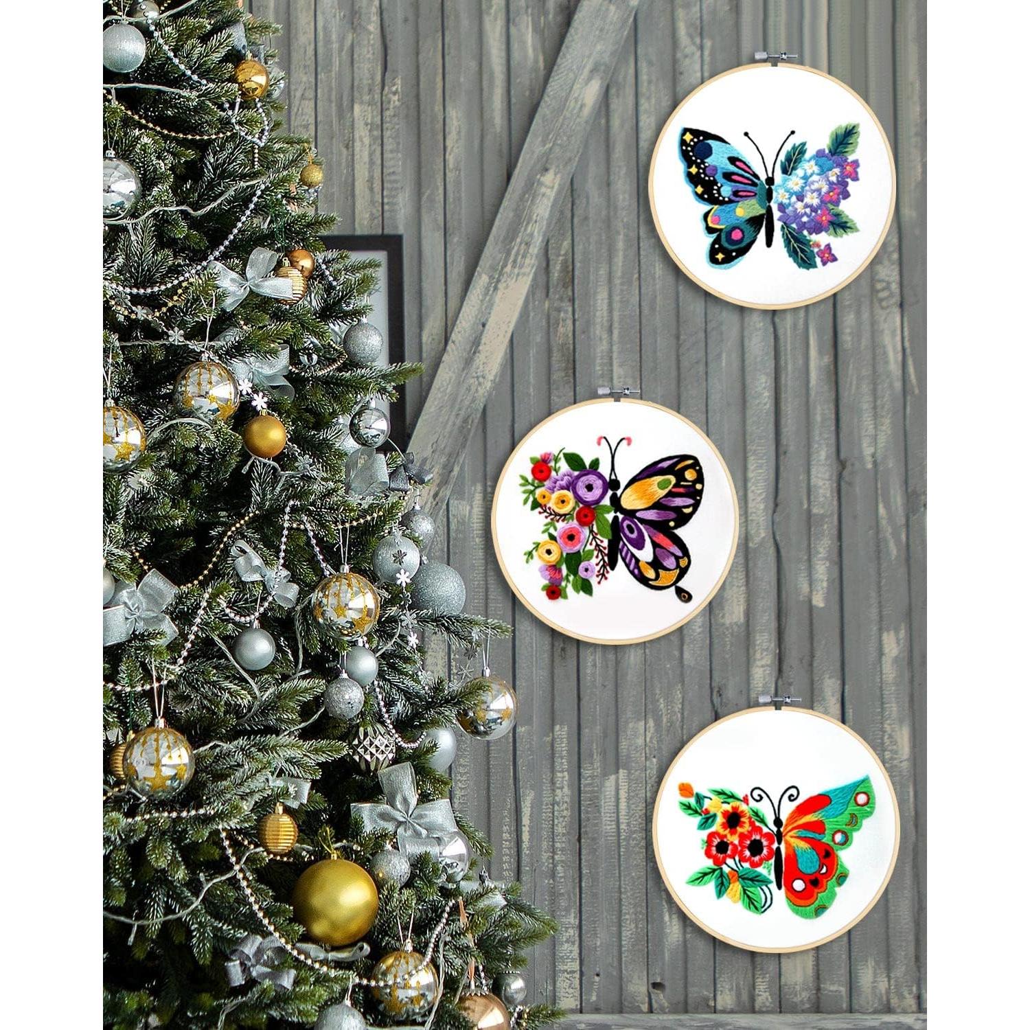 Set de 12 Aros de Bordado de Bambú 3-8 Pulgadas TINDTOP