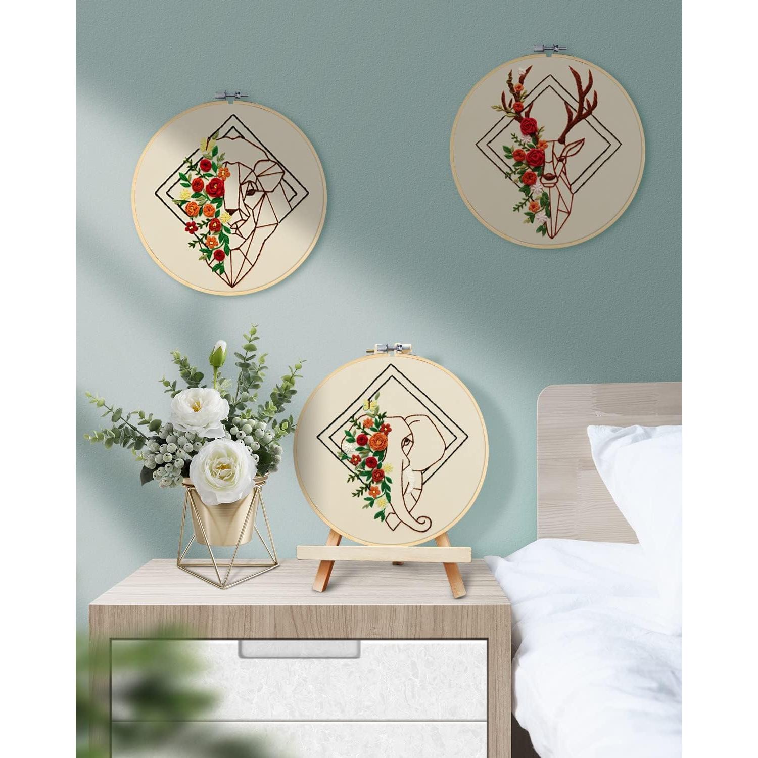 Set de 12 Aros de Bordado de Bambú 3-8 Pulgadas TINDTOP