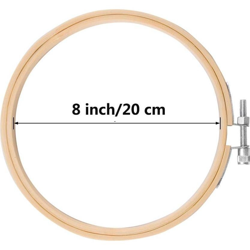 Aros de Bordado GIEMSON 12 Piezas 20 cm de Bambú