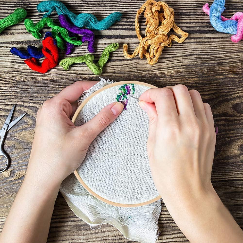 Aros de Bordado GIEMSON 12 Piezas 20 cm de Bambú