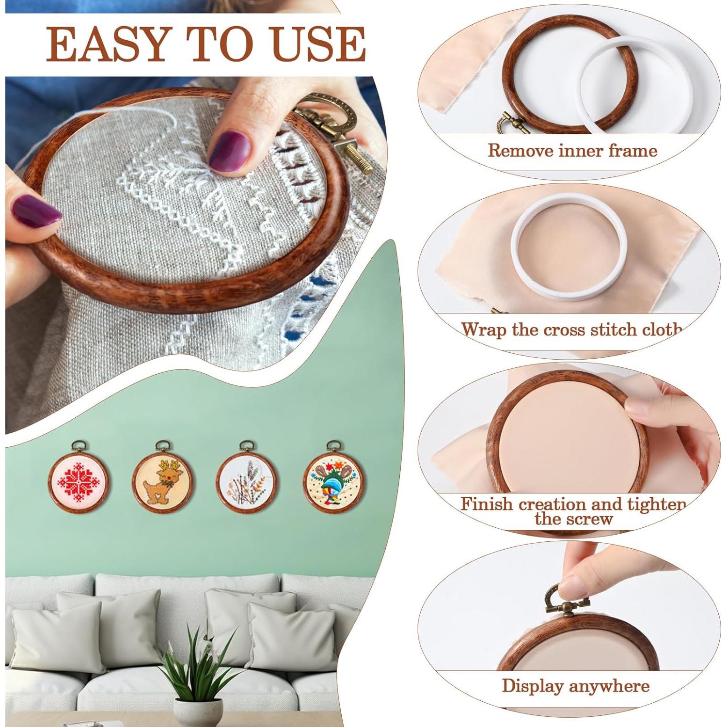 Aros de Bordado Burbell 15 Pcs 9 cm para Manualidades