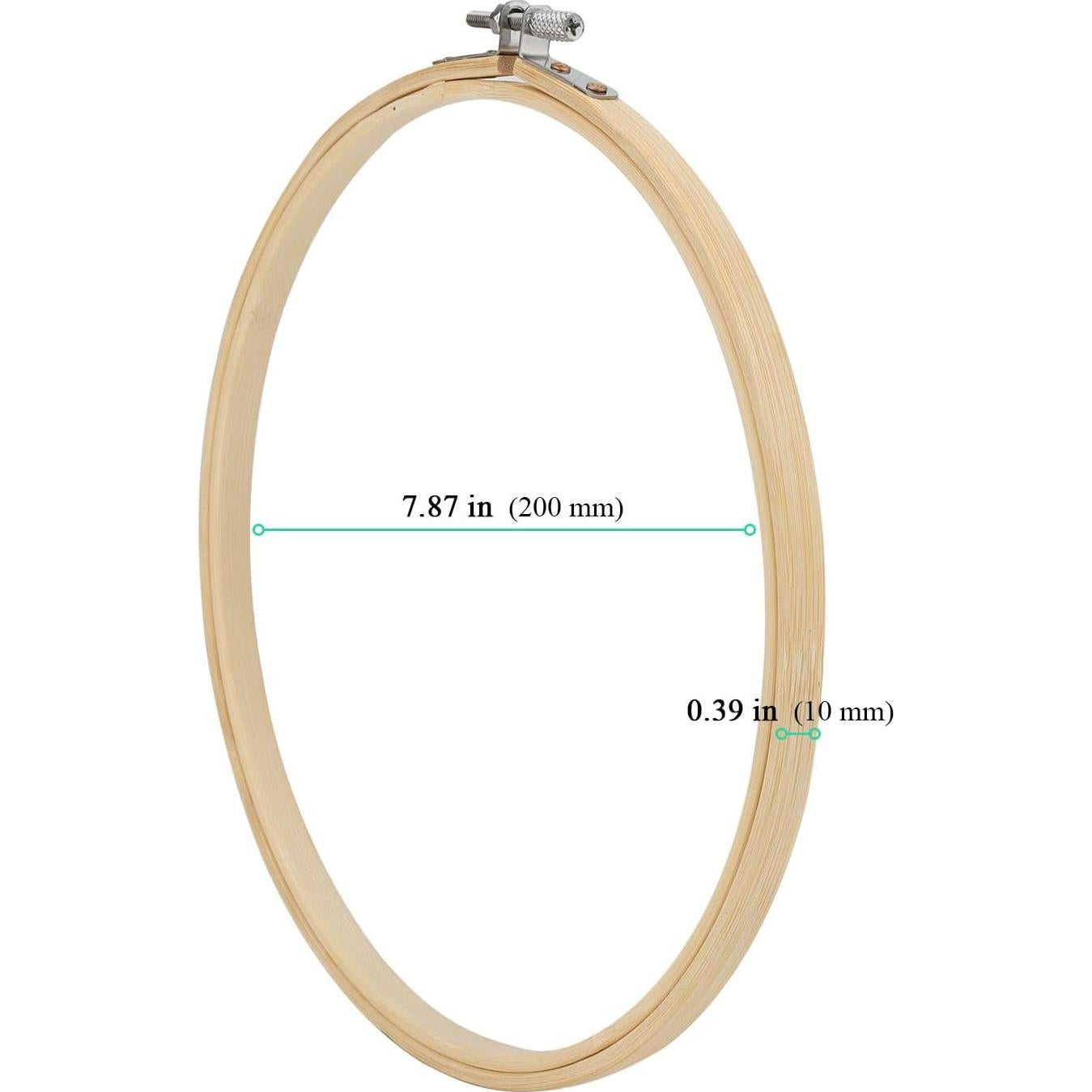 Aros de Bordado de Bambú SENJEOK 20 Piezas 20cm