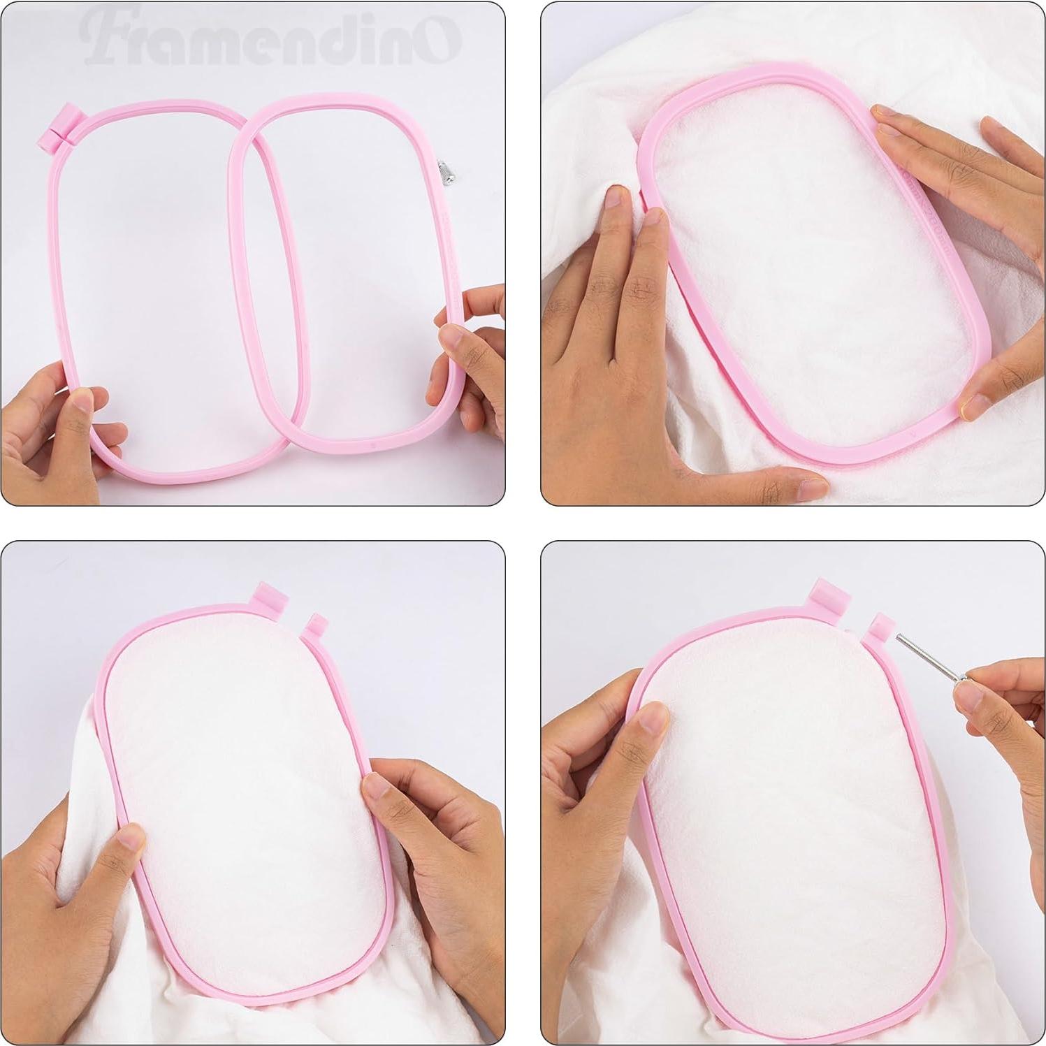 Aros de Bordado Cuadrados Framendino - Paquete de 5 Colores