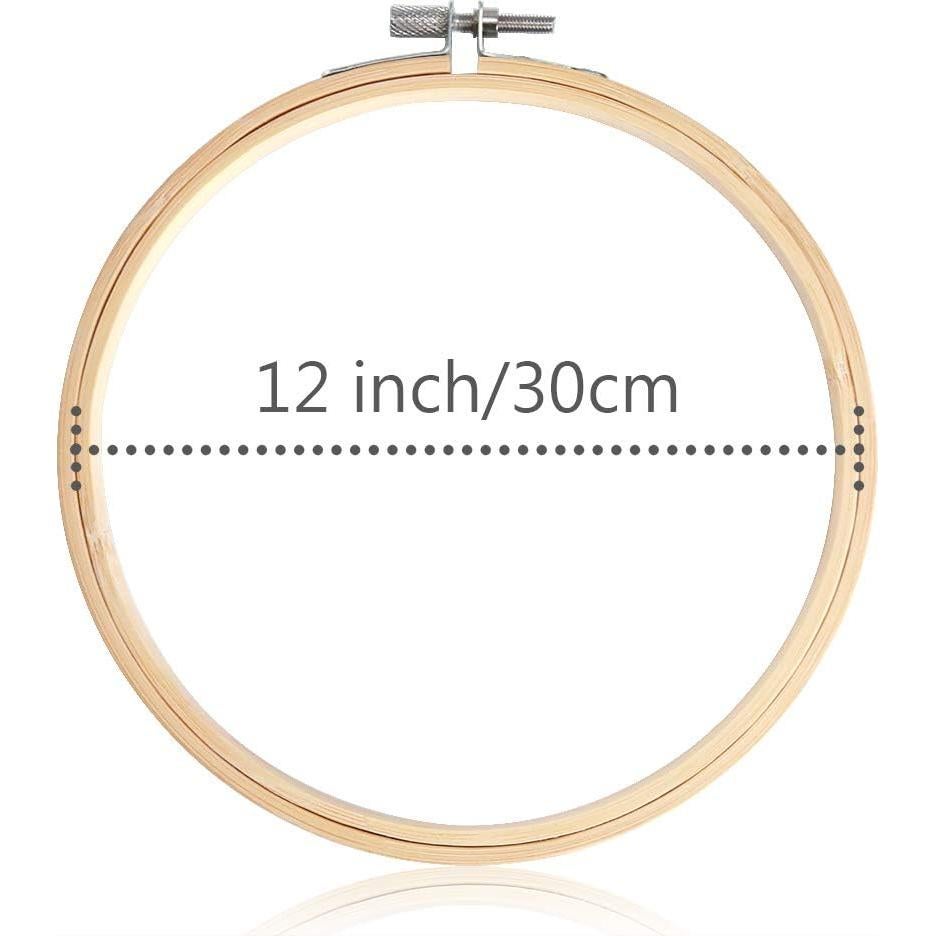 Aro de Bordado Caydo 30.48 cm Madera Natural para Manualidades