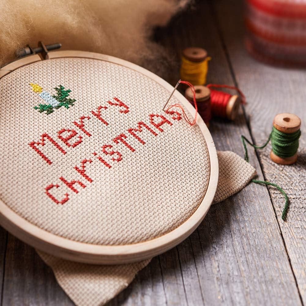 Aros de Bordado Pllieay 7 Piezas de Bambú 10 a 30 cm