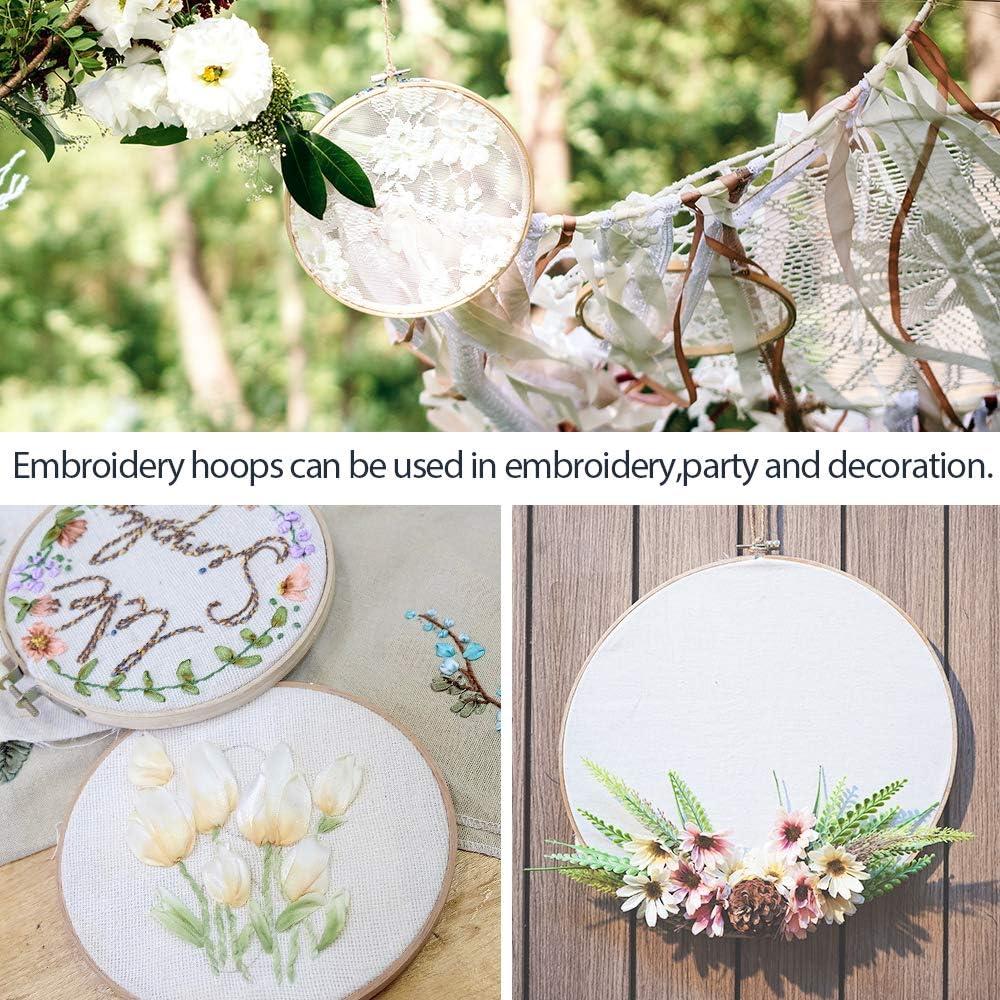 Aros de Bordado Pllieay 7 Piezas de Bambú 10 a 30 cm