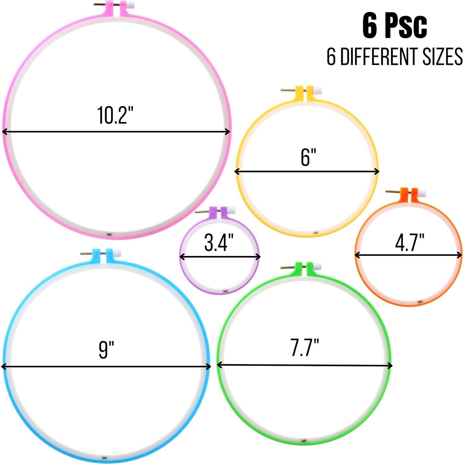 Juego de Aros de Bordado Mr. Pen 6 Piezas 8.6 a 25.9 cm