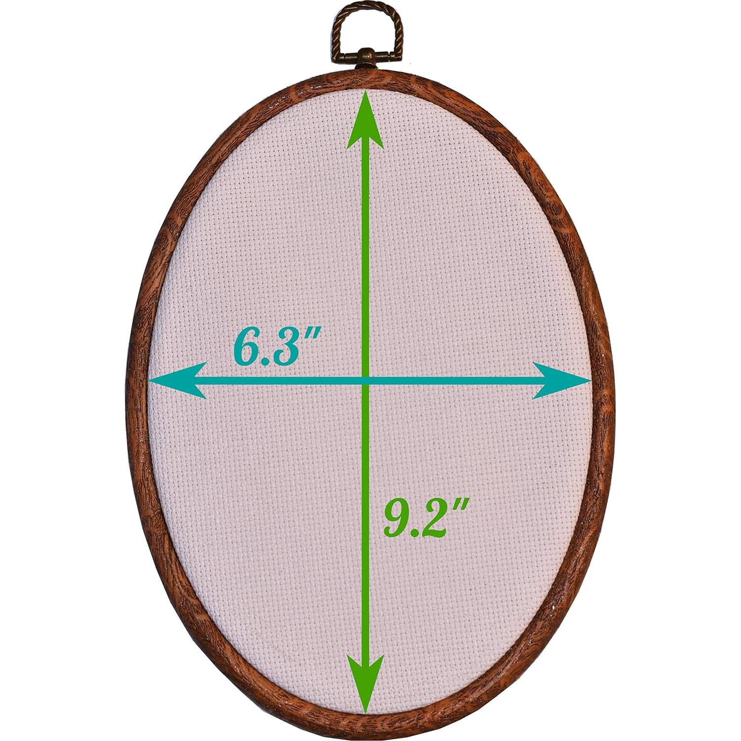 Aros de Bordado Celley Ovalados Vintage 3 Pcs 18x25 cm