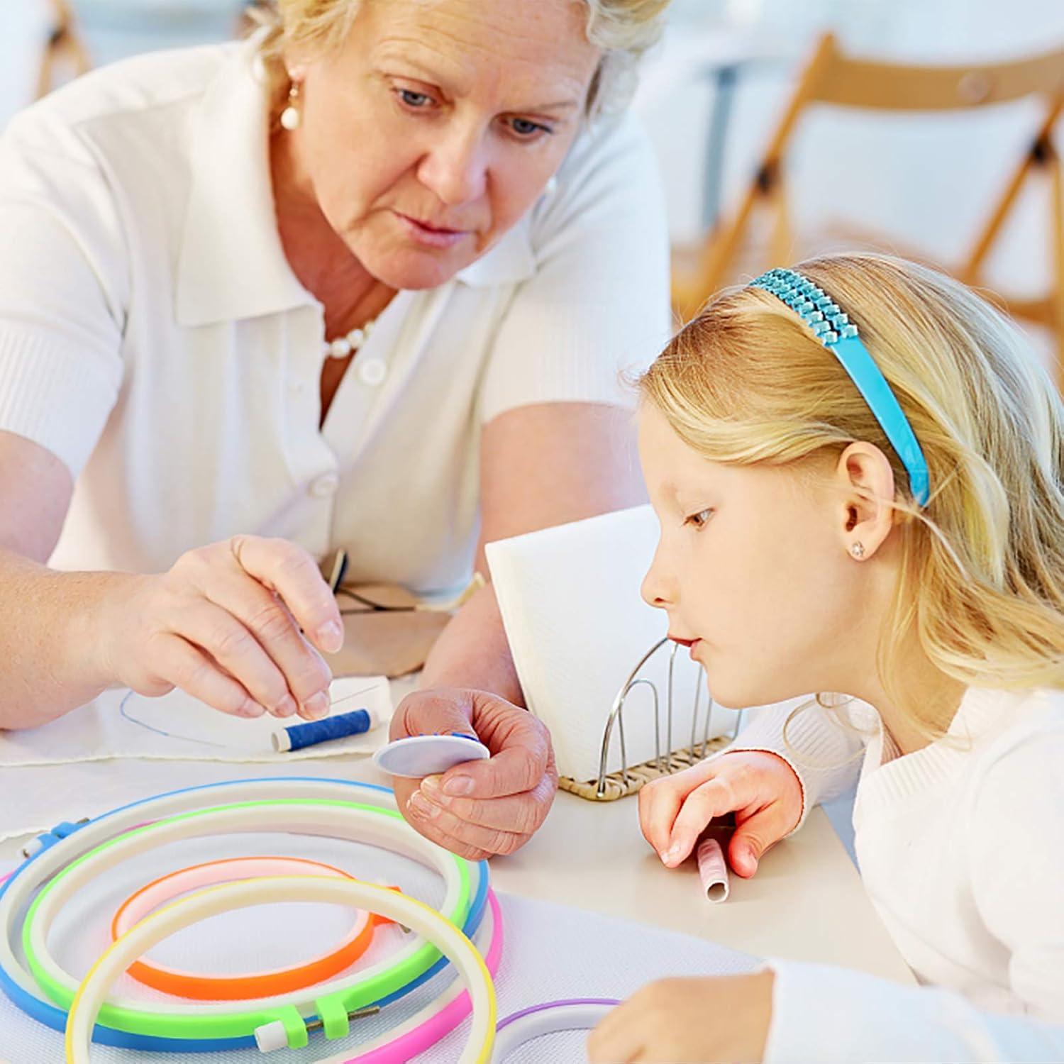 Similane 6 Piezas Aros de Bordado Plástico Multicolor 3.4 a 10.2 in