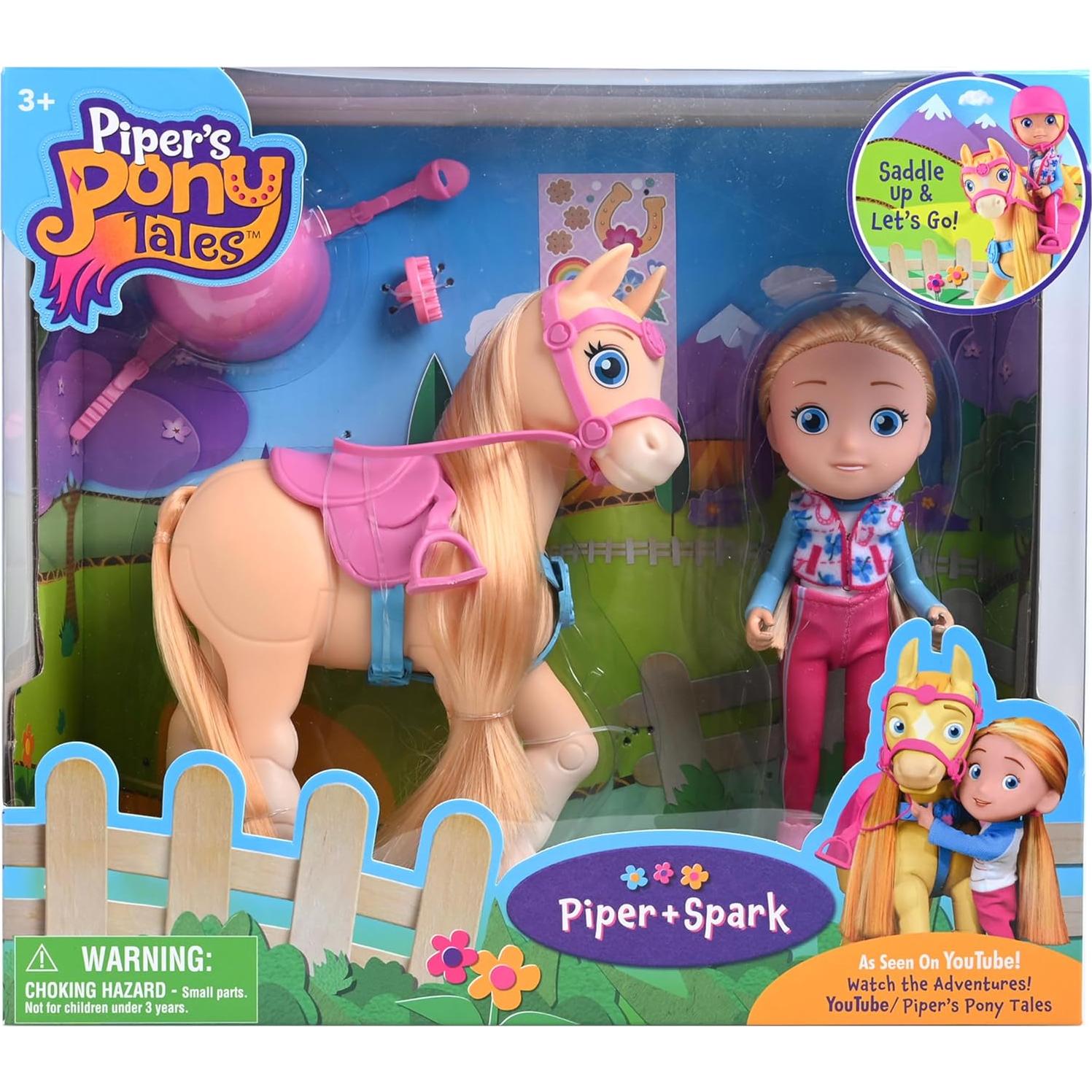 Conjunto Muñeca y Pony Breyer Piper y Spark 15 cm