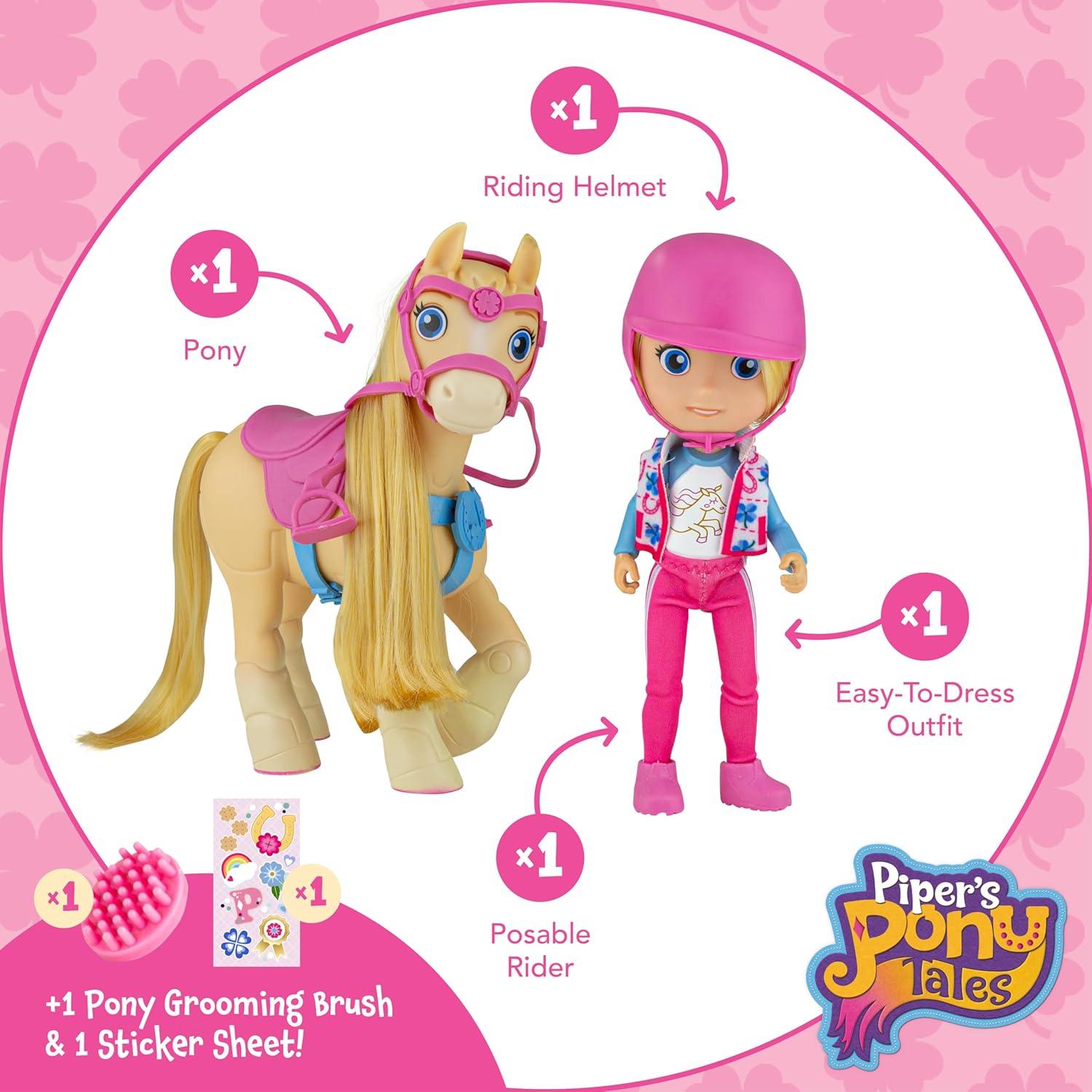 Conjunto Muñeca y Pony Breyer Piper y Spark 15 cm
