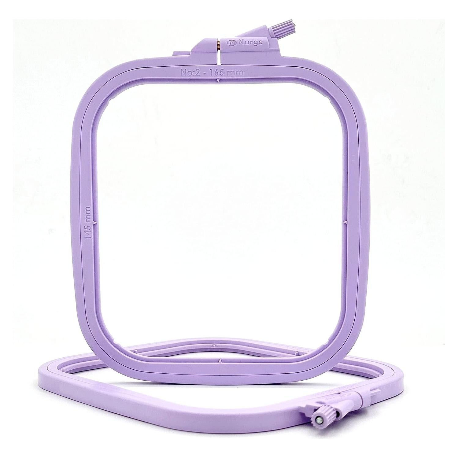 Aro de Bordado Rectangular NURGE Lila Pequeño 14.5x16.5cm
