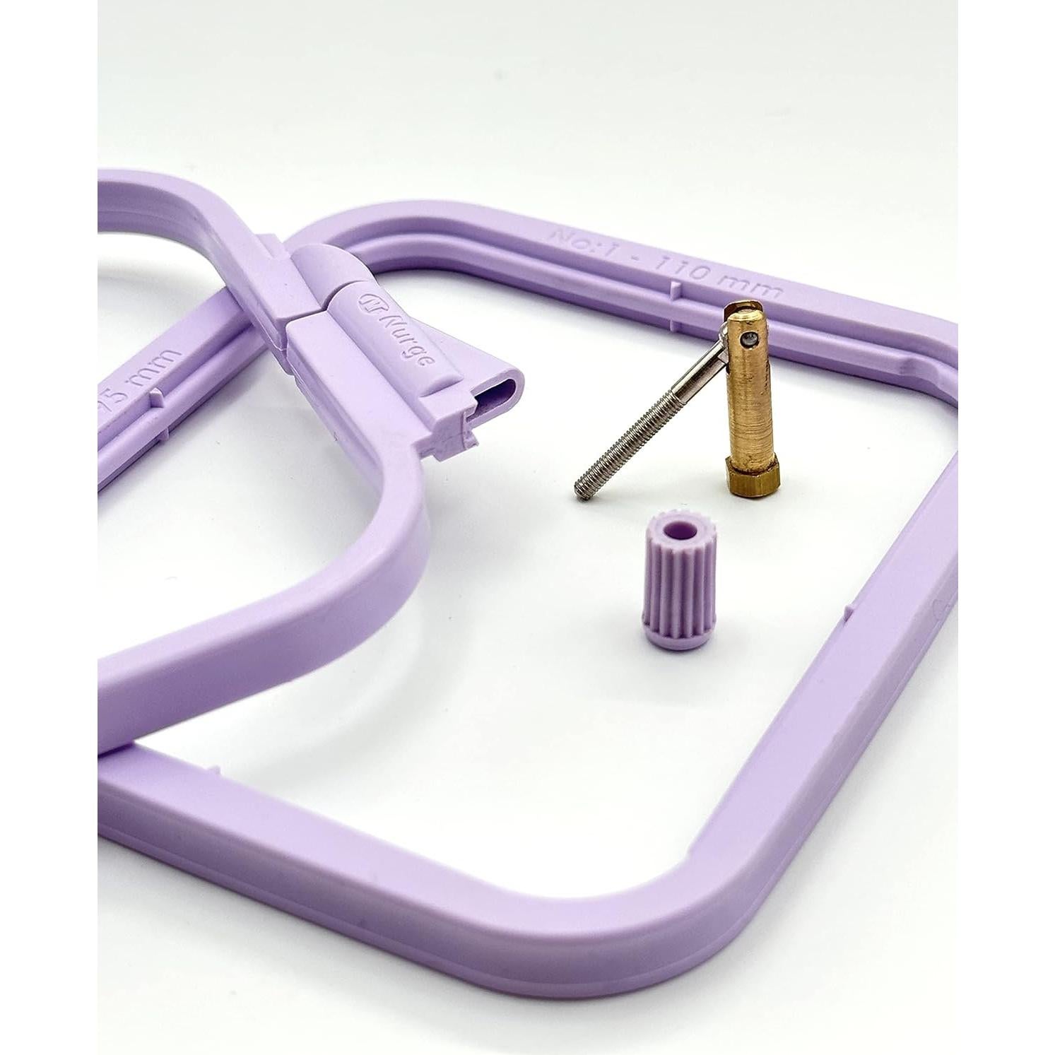 Aro de Bordado Rectangular NURGE Lila Pequeño 14.5x16.5cm