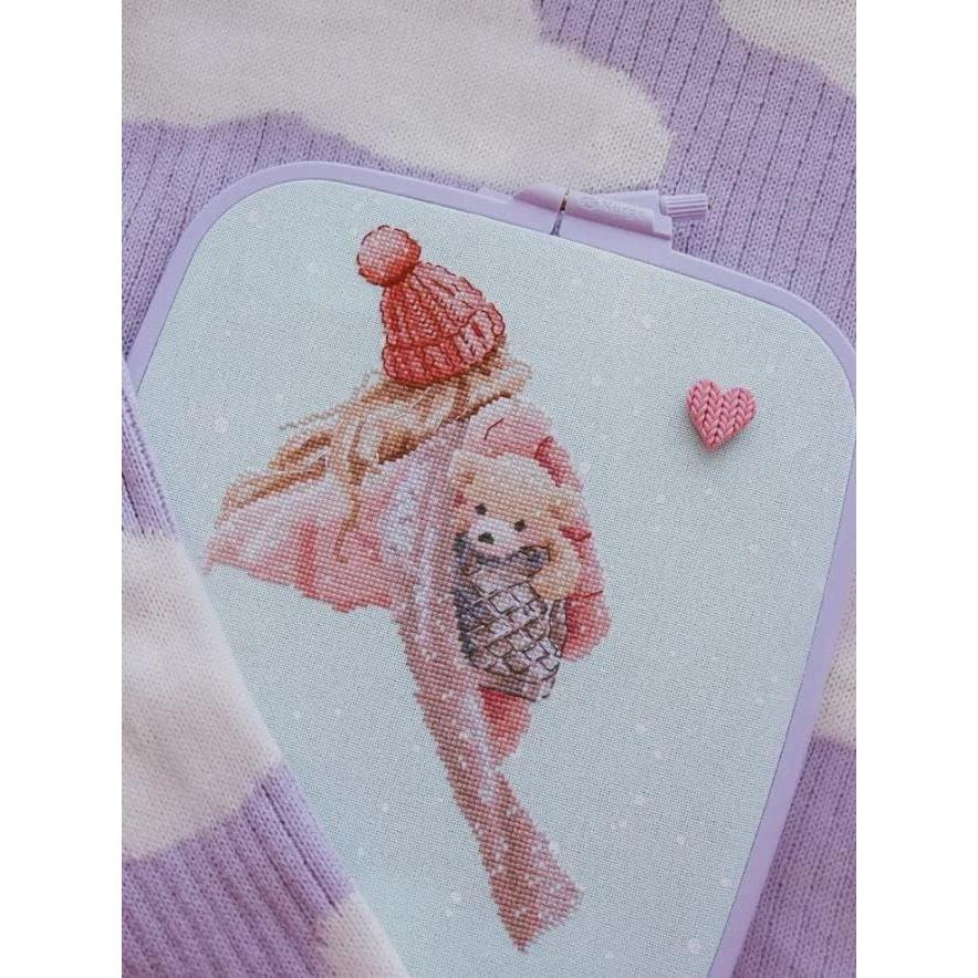 Aro de Bordado Rectangular NURGE Lila Pequeño 14.5x16.5cm