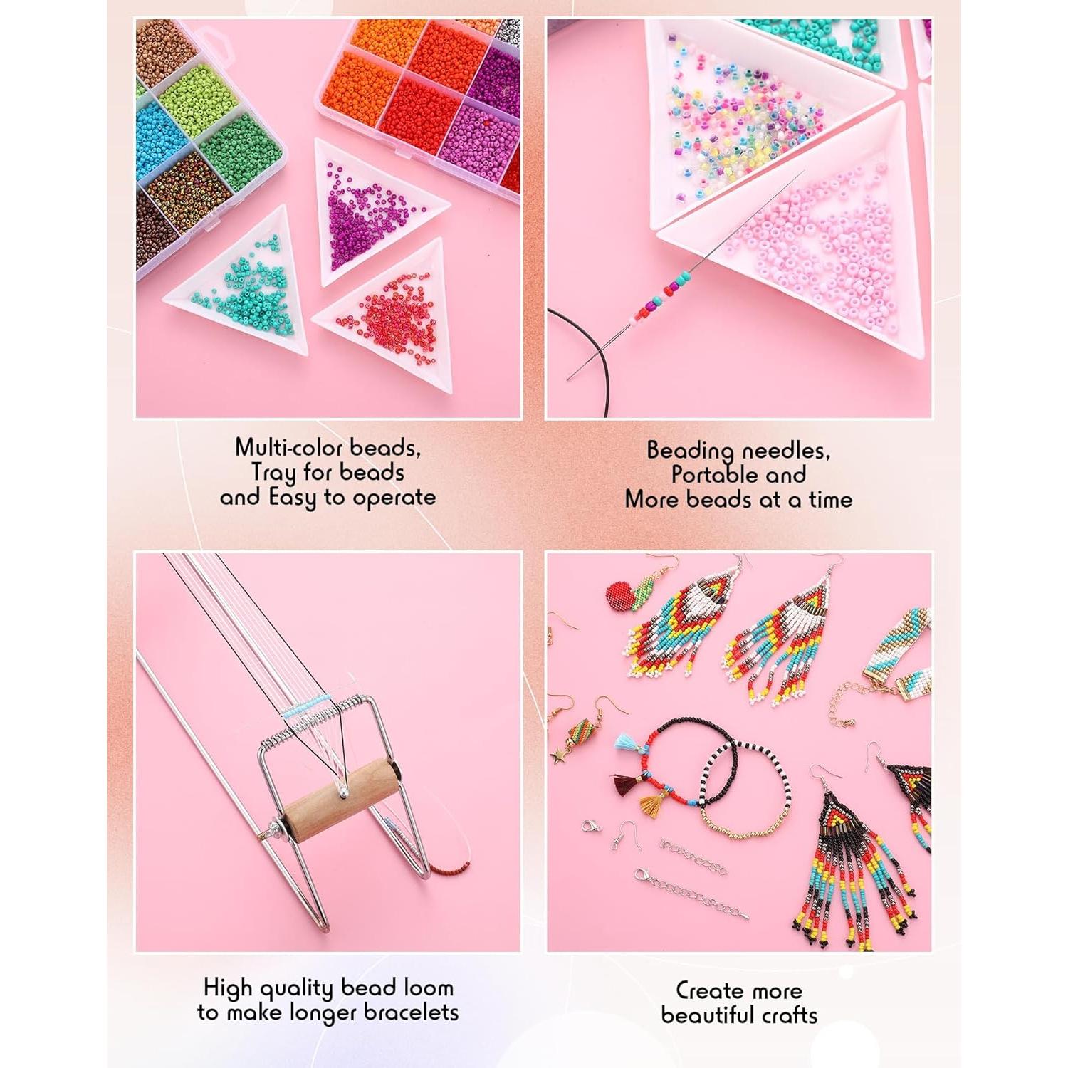 Kit de telar de cuentas Jexine 24000 piezas 48 colores 2mm