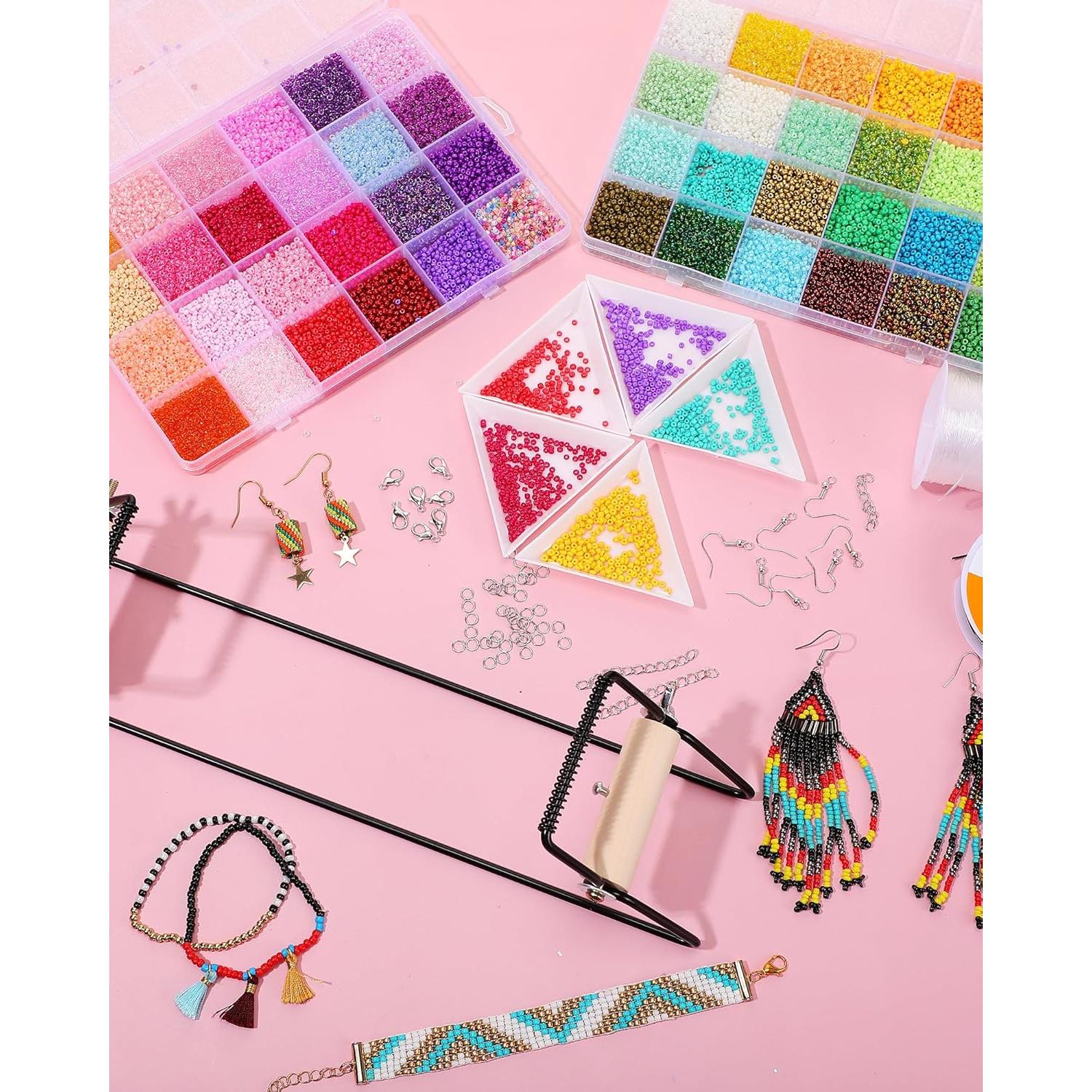 Kit de telar de cuentas Jexine 24000 piezas 48 colores 2mm
